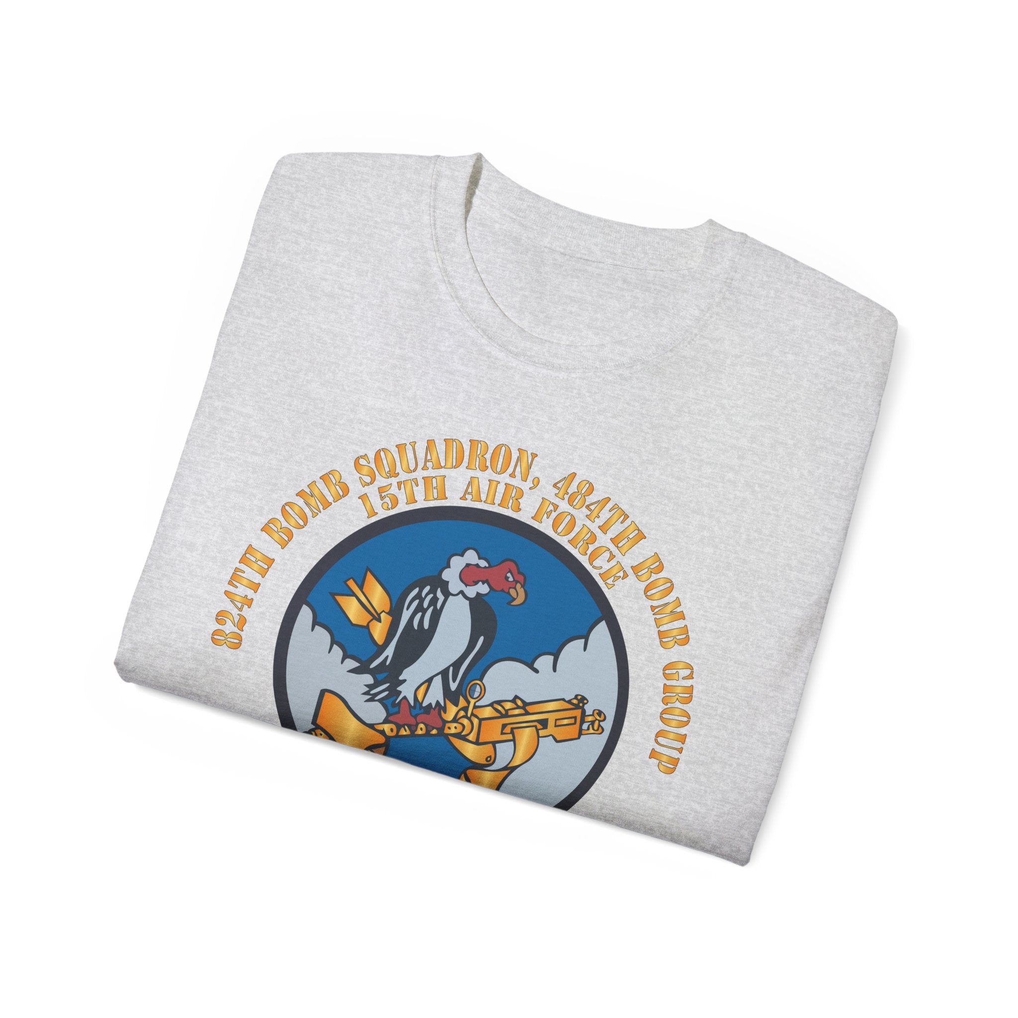 Unisex Ultra Cotton Tee - AAC - 824th Bomb Squadron, 484th Bomb Group - 15th AAF X 300