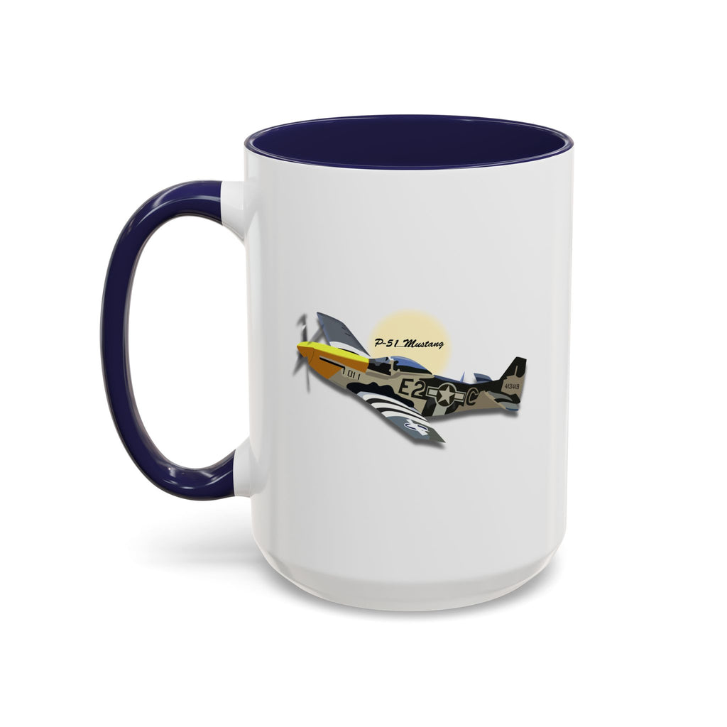 Accent Coffee Mug - Army Air Corps P-51 Mustang wo AAC X 300