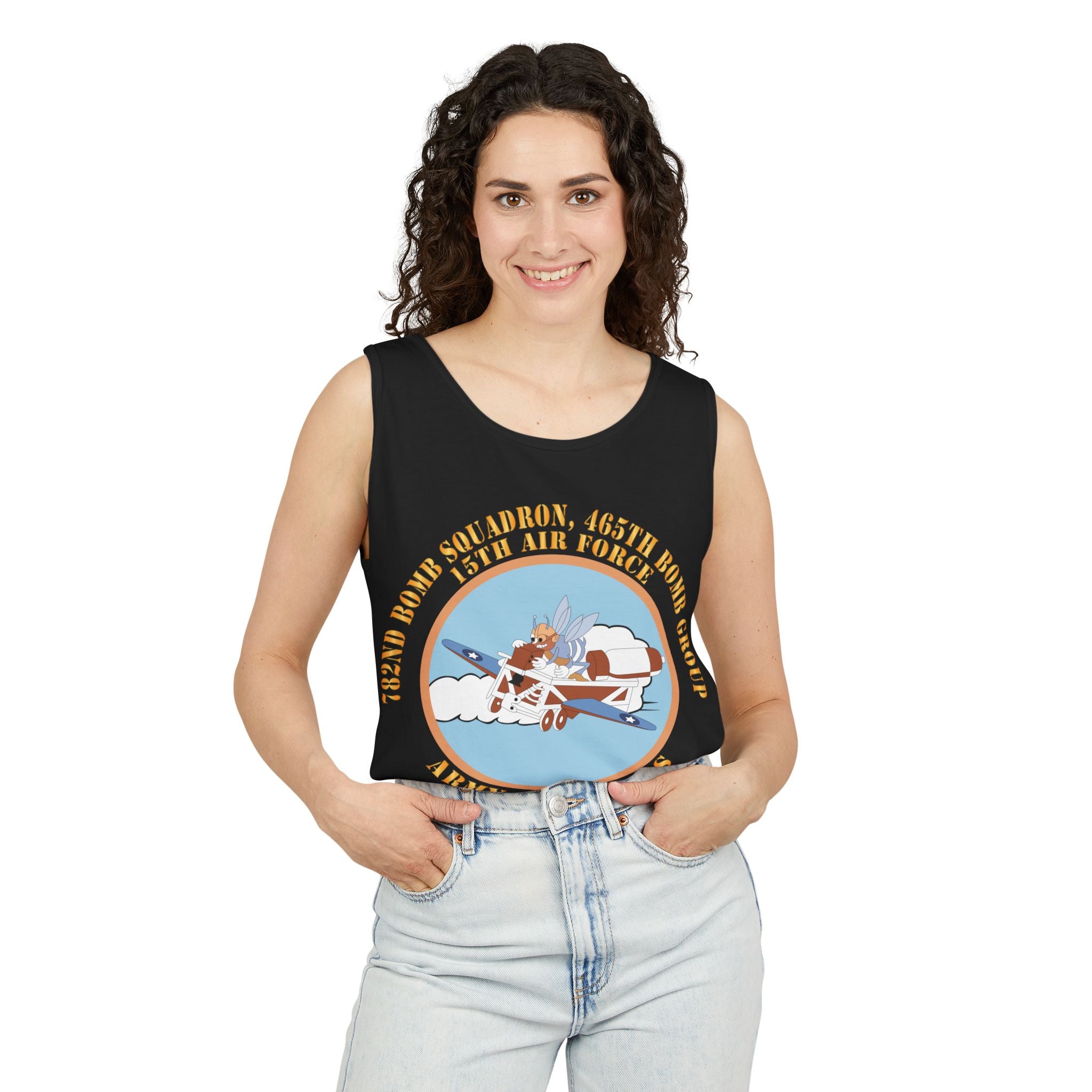 Unisex Garment-Dyed Tank Top - AAC - 782nd Bomb Squadron, 465th Bomb Group - 15th AF X 300