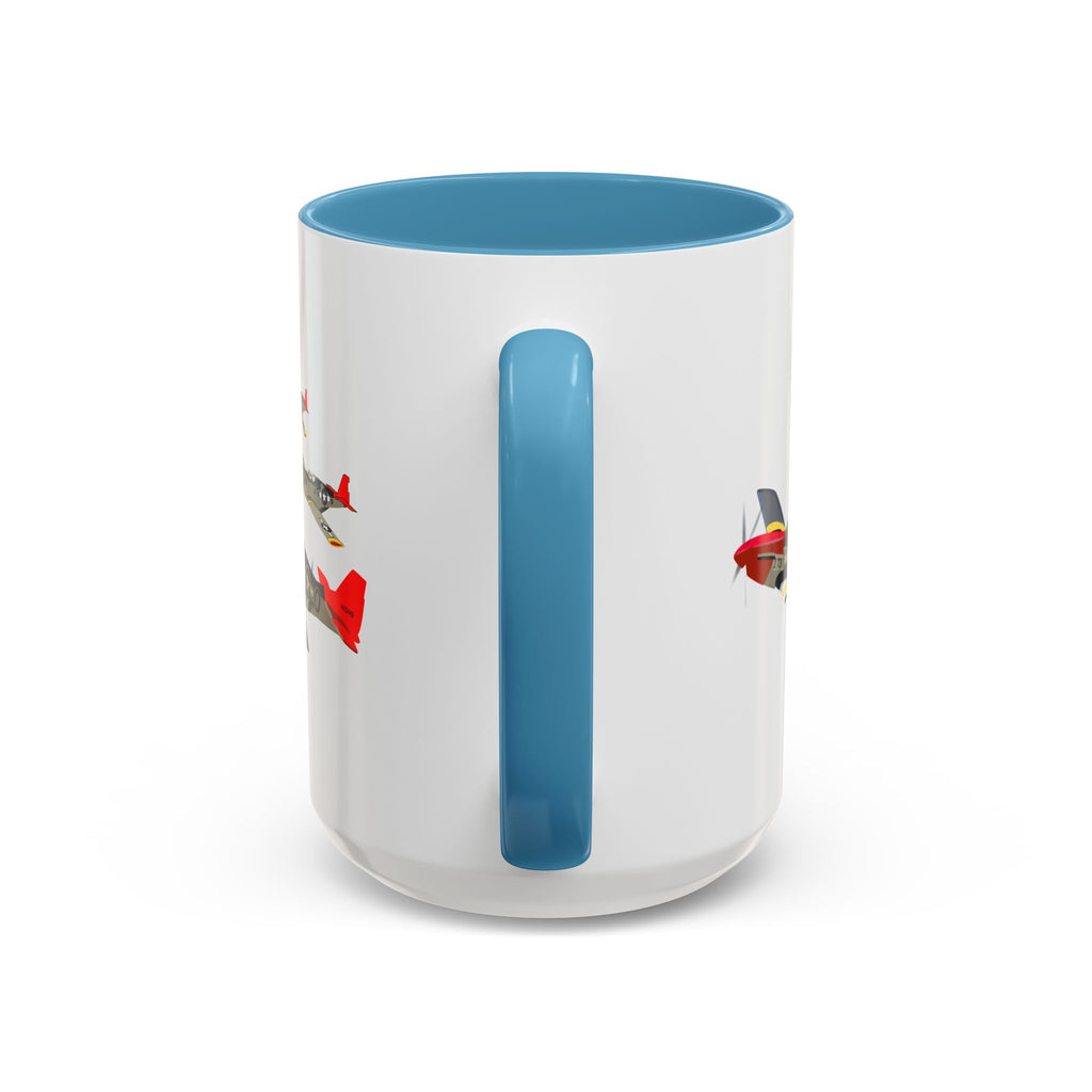 Accent Coffee Mug - Army - AAC - 332nd Fighter Group - 12th AF - Red Tails wo Txt
