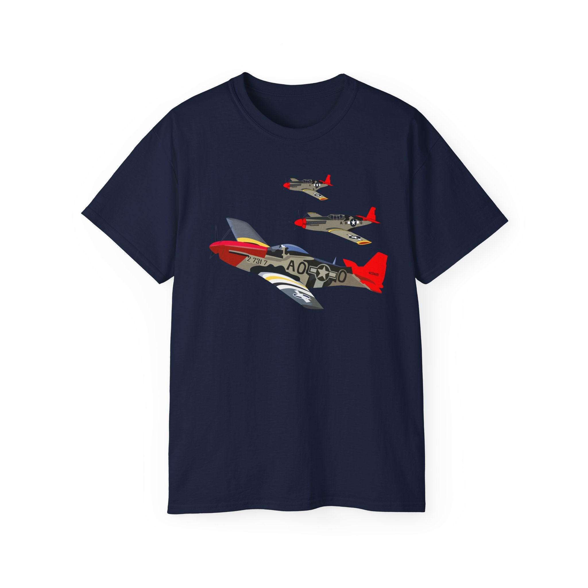 Unisex Ultra Cotton Tee - Army - AAC - 332nd Fighter Group - 12th AF - Red Tails wo Txt