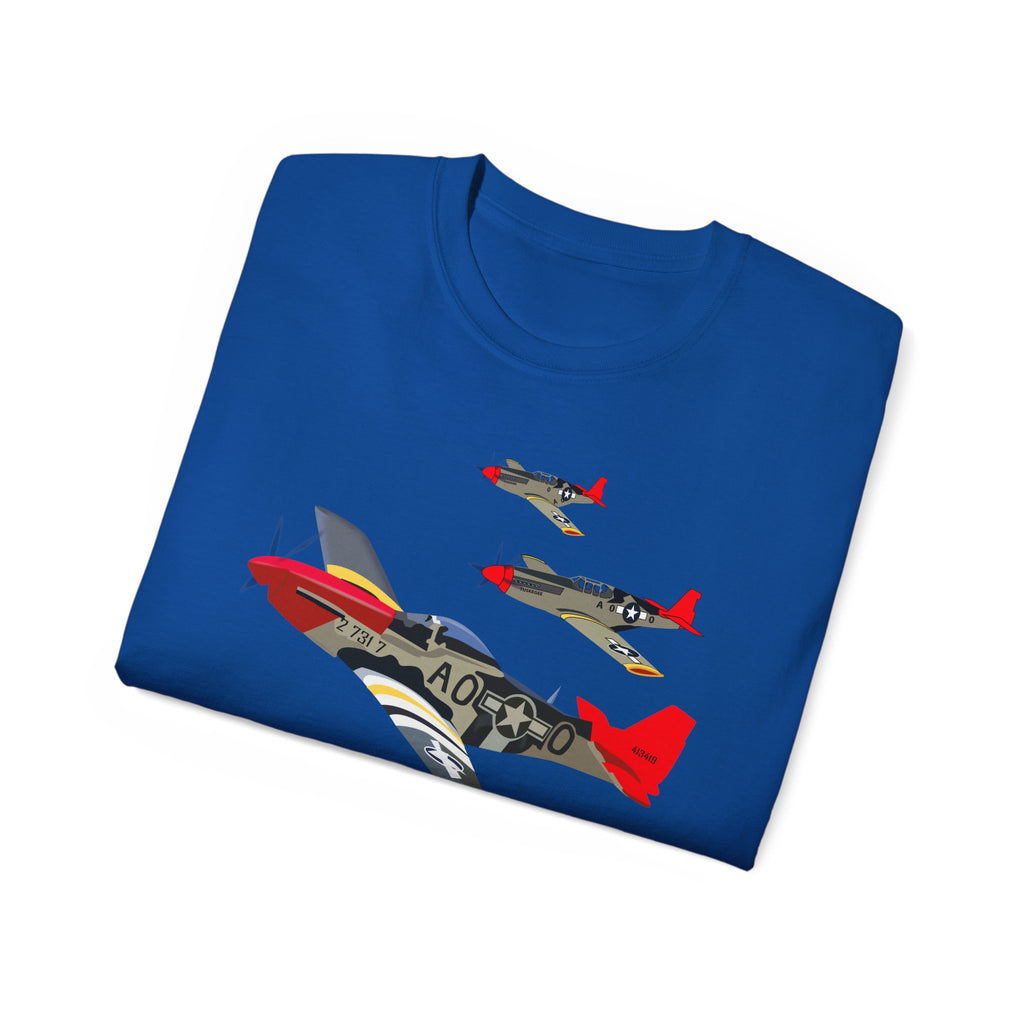 Unisex Ultra Cotton Tee - Army - AAC - 332nd Fighter Group - 12th AF - Red Tails wo Txt