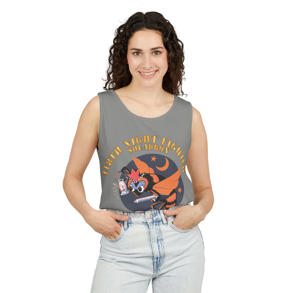 Unisex Garment-Dyed Tank Top - AAC - 418th Night Fighter Squadron - WWII X 300