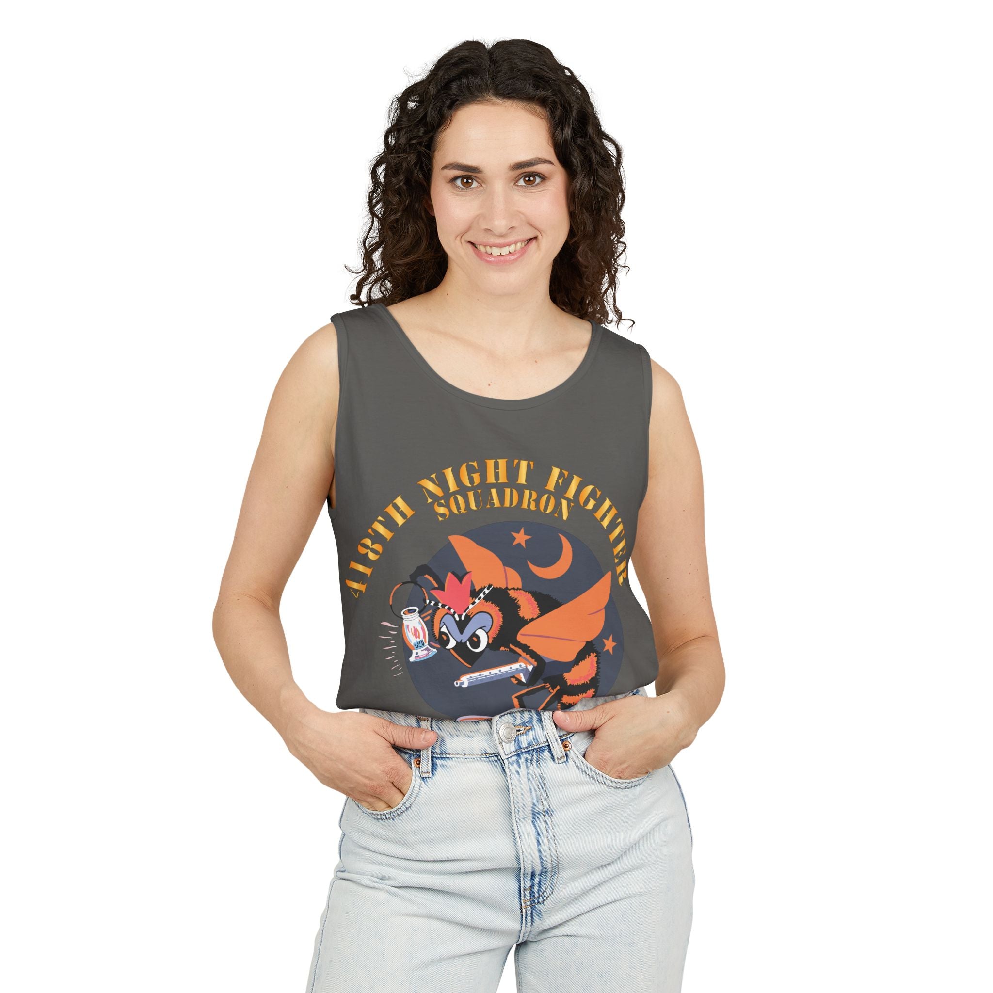 Unisex Garment-Dyed Tank Top - AAC - 418th Night Fighter Squadron - WWII X 300