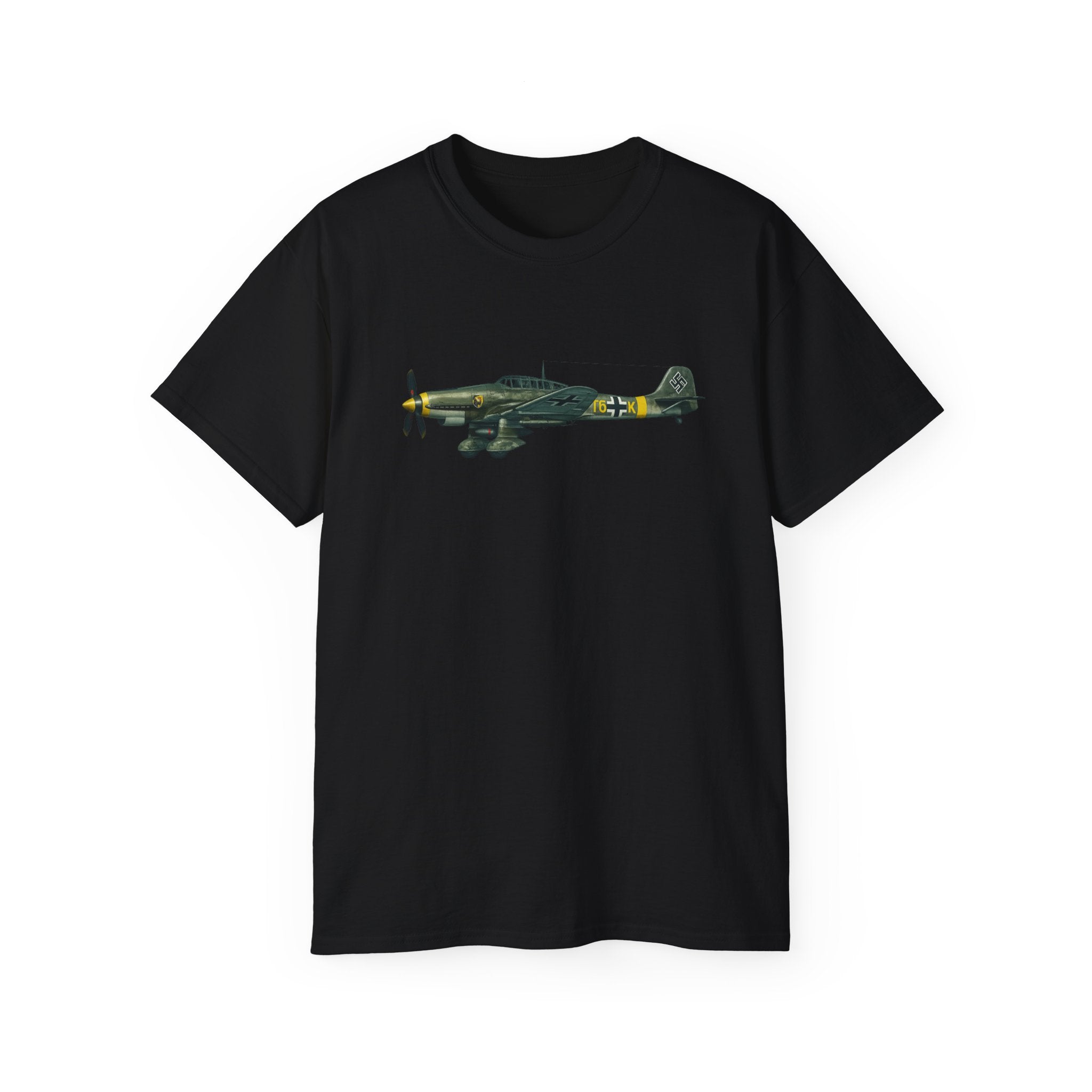 Unisex Ultra Cotton Tee - WWII - Fighter Aircraft - German Stuka Dive Bomber - Profile - Left
