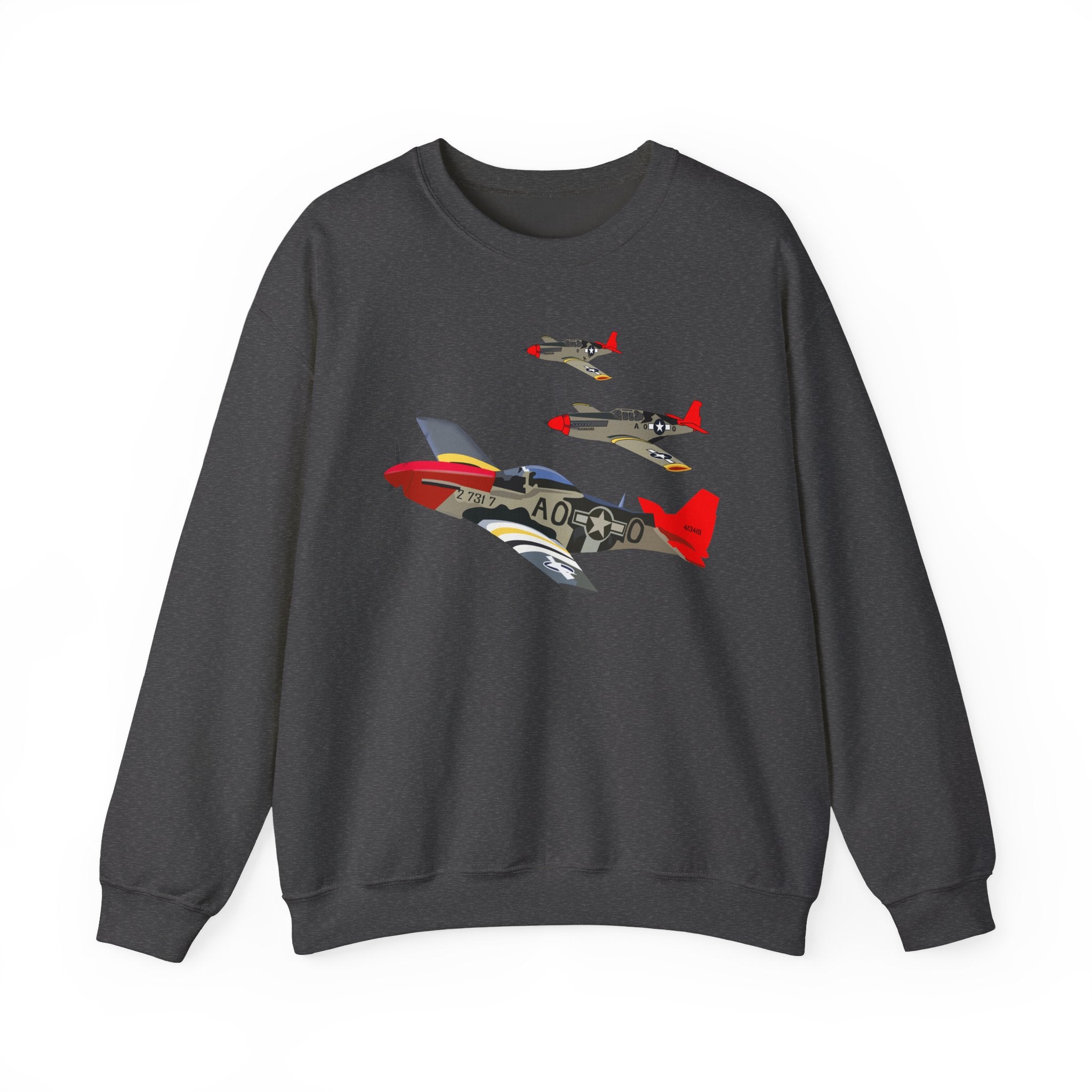 Crewneck Sweatshirt - Army - AAC - 332nd Fighter Group - 12th AF - Red Tails wo Txt