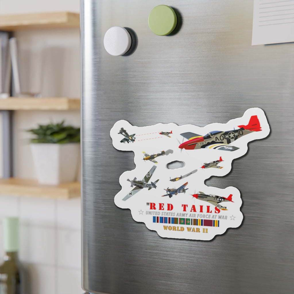Die-Cut Magnets - Army - AAC - 332nd Fighter Group - Red Tails - At War