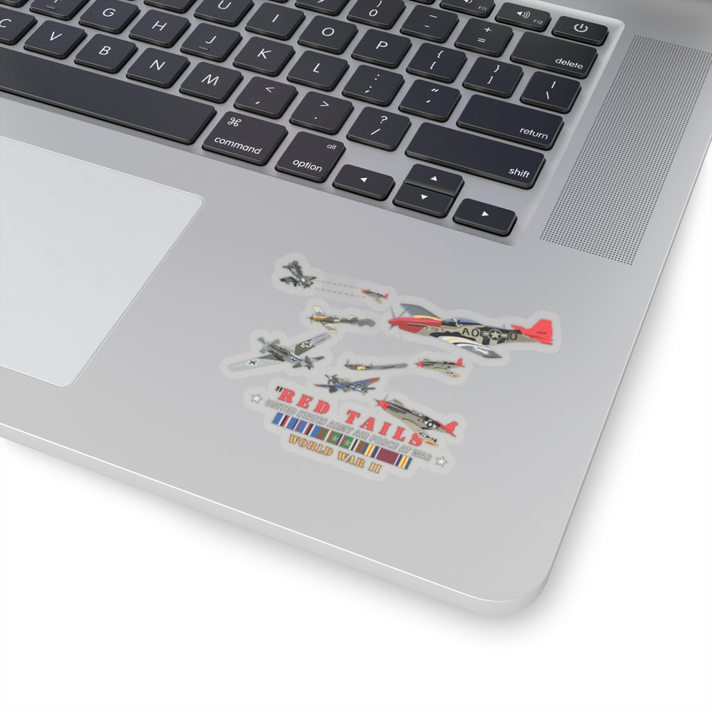 Kiss-Cut Stickers - Army - AAC - 332nd Fighter Group - Red Tails - At War