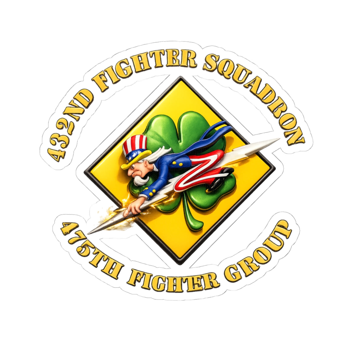 Kiss-Cut Stickers - AAC - 432nd Fighter Squadron - 475th Fighter Group