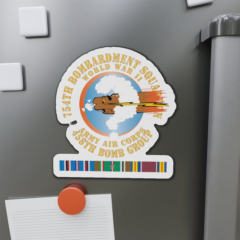 Die-Cut Magnets - AAC - 754th Bombardment Squadron - 458th Bomb Group - WWII w EUR SVC X 300