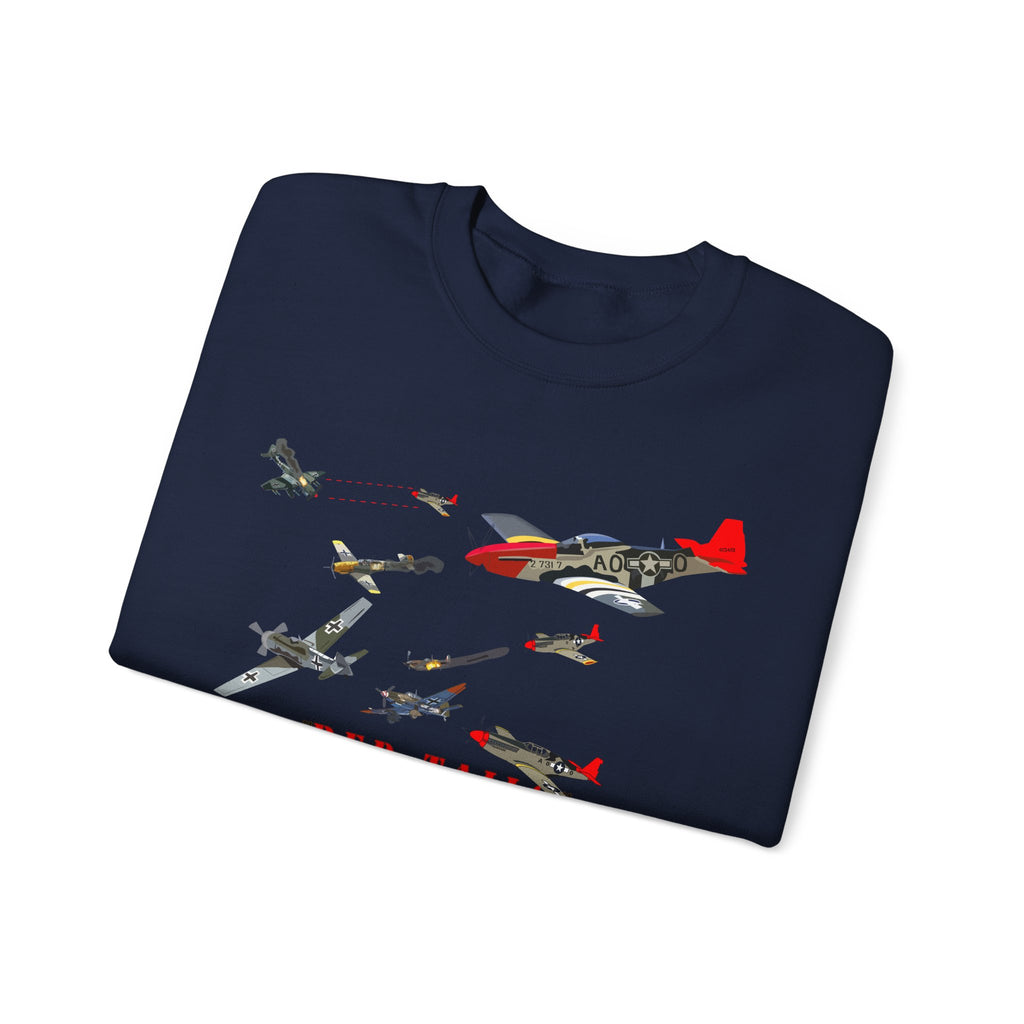 Crewneck Sweatshirt - Army - AAC - 332nd Fighter Group - Red Tails - At War