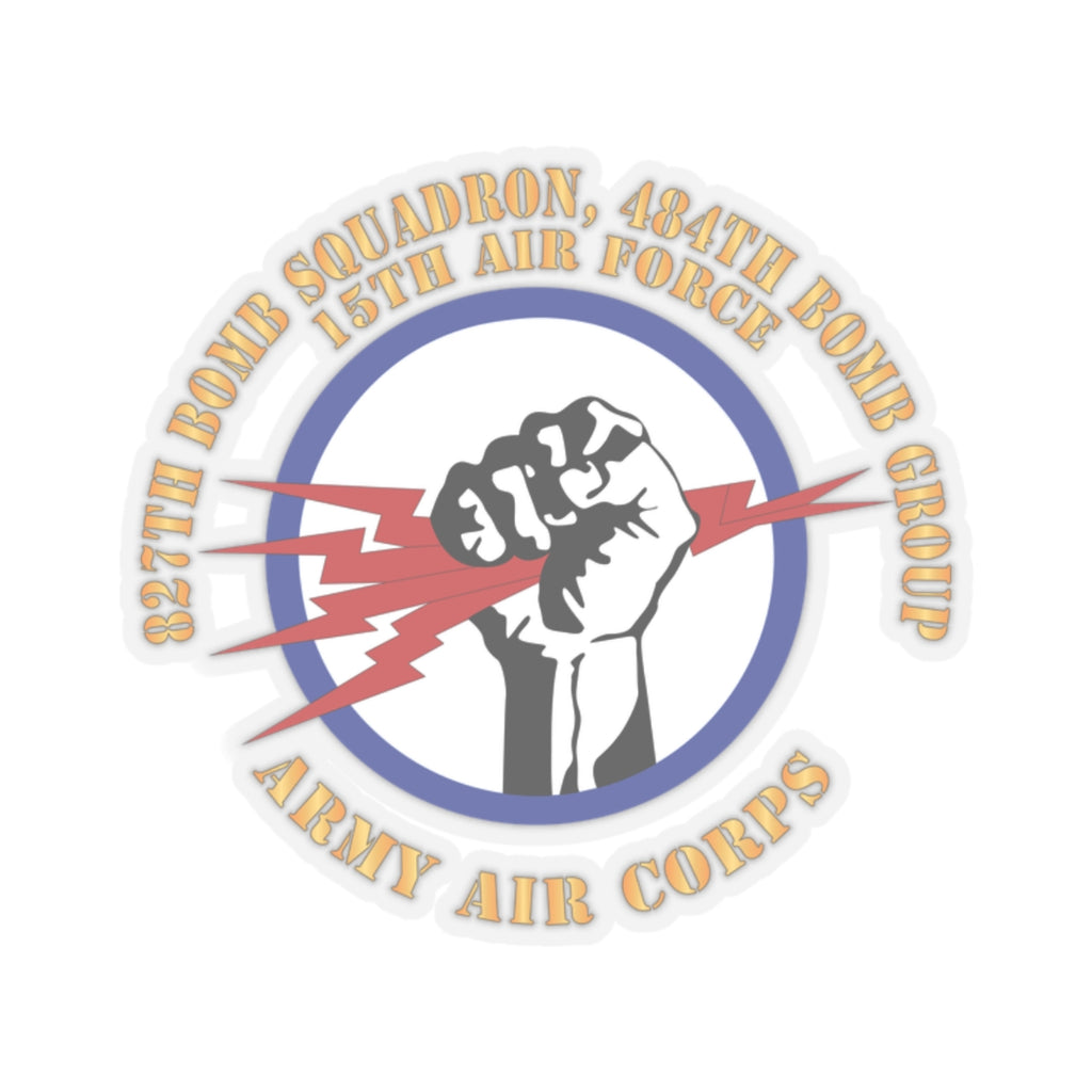 Kiss-Cut Stickers - AAC - 827th Bomb Squadron, 484th Bomb Group - 15th AAF X 300