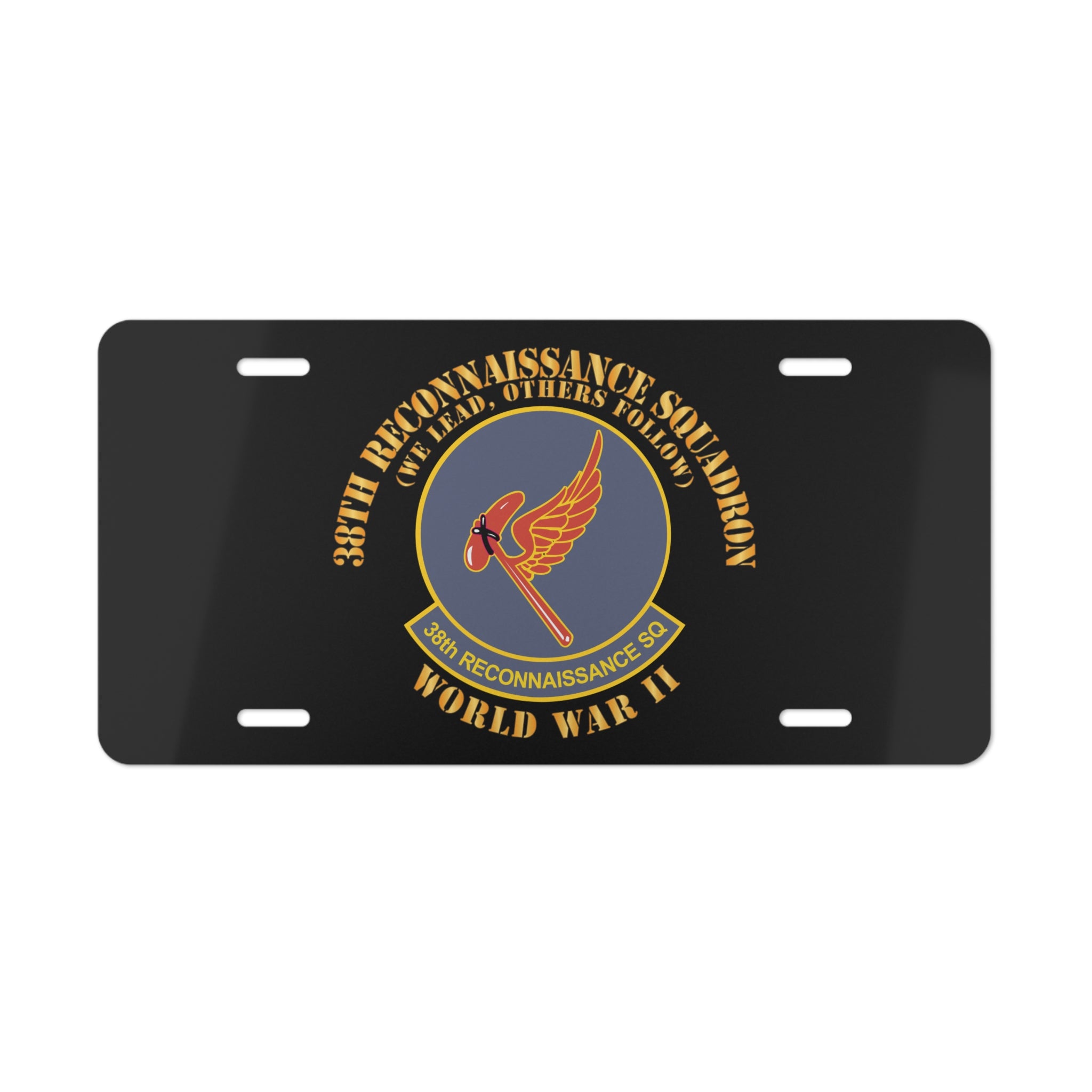 License Plate - AAC - 38th Reconnaissance Squadron - WWII X 300