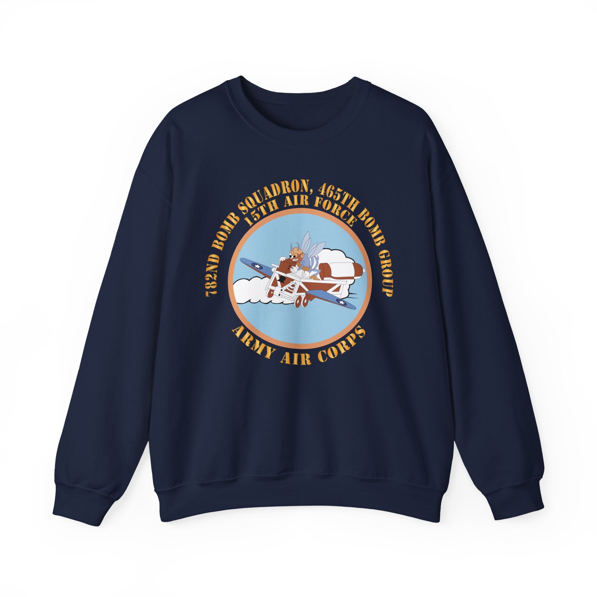 Crewneck Sweatshirt - AAC - 782nd Bomb Squadron, 465th Bomb Group - 15th AF X 300