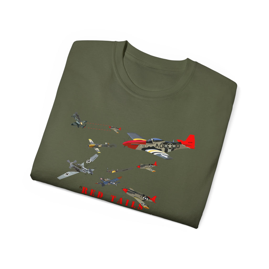 Unisex Ultra Cotton Tee - Army - AAC - 332nd Fighter Group - Red Tails - At War