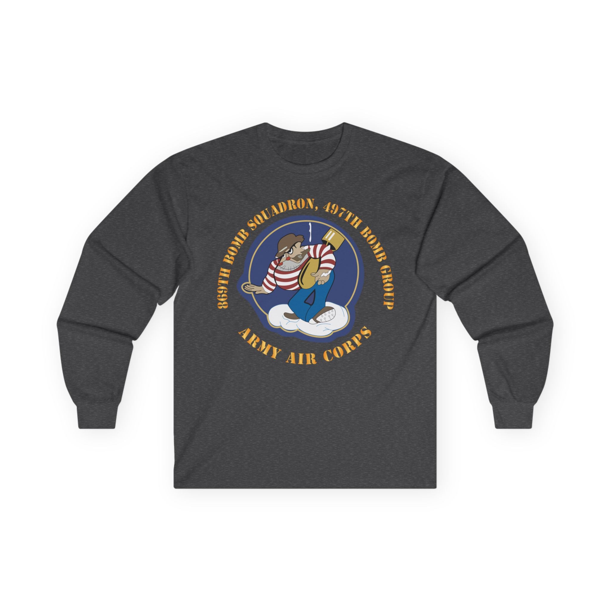 Unisex Long Sleeve Tee - AAC - 869th Bomb Squadron, 497th Bomb Group X 300