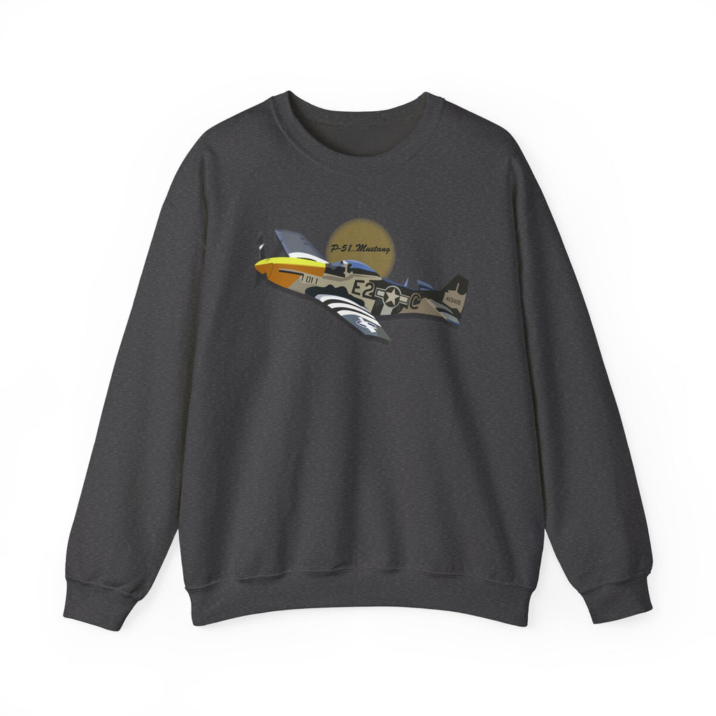 Crewneck Sweatshirt - Army Air Corps P-51 Mustang wo AAC X 300