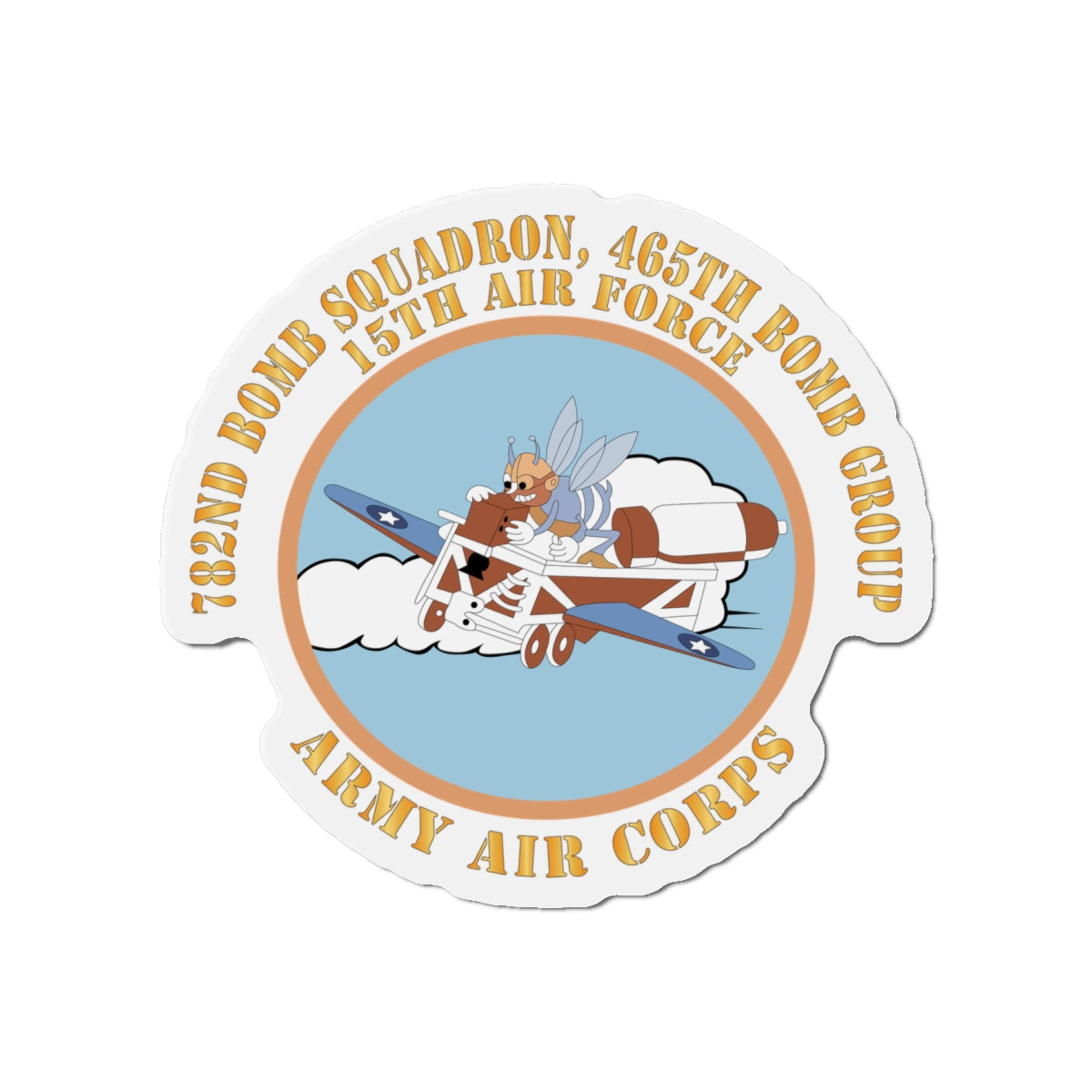 Die-Cut Magnets - AAC - 782nd Bomb Squadron, 465th Bomb Group - 15th AF X 300
