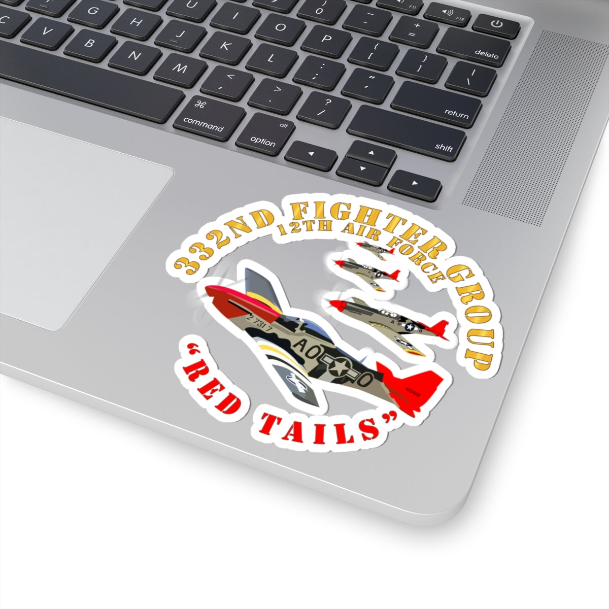 Kiss-Cut Stickers - Army - AAC - 332nd Fighter Group - 12th AF - Red Tails v1