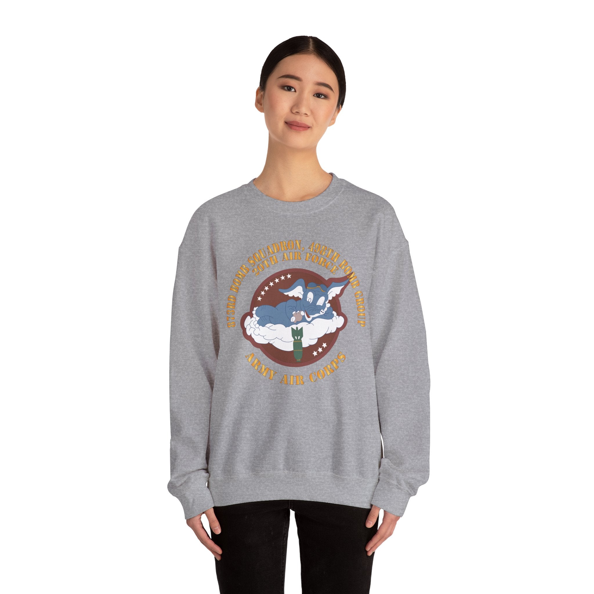 Crewneck Sweatshirt - AAC - 873rd Bomb Squadron, 498th Bomb Group - 20th AAF X 300
