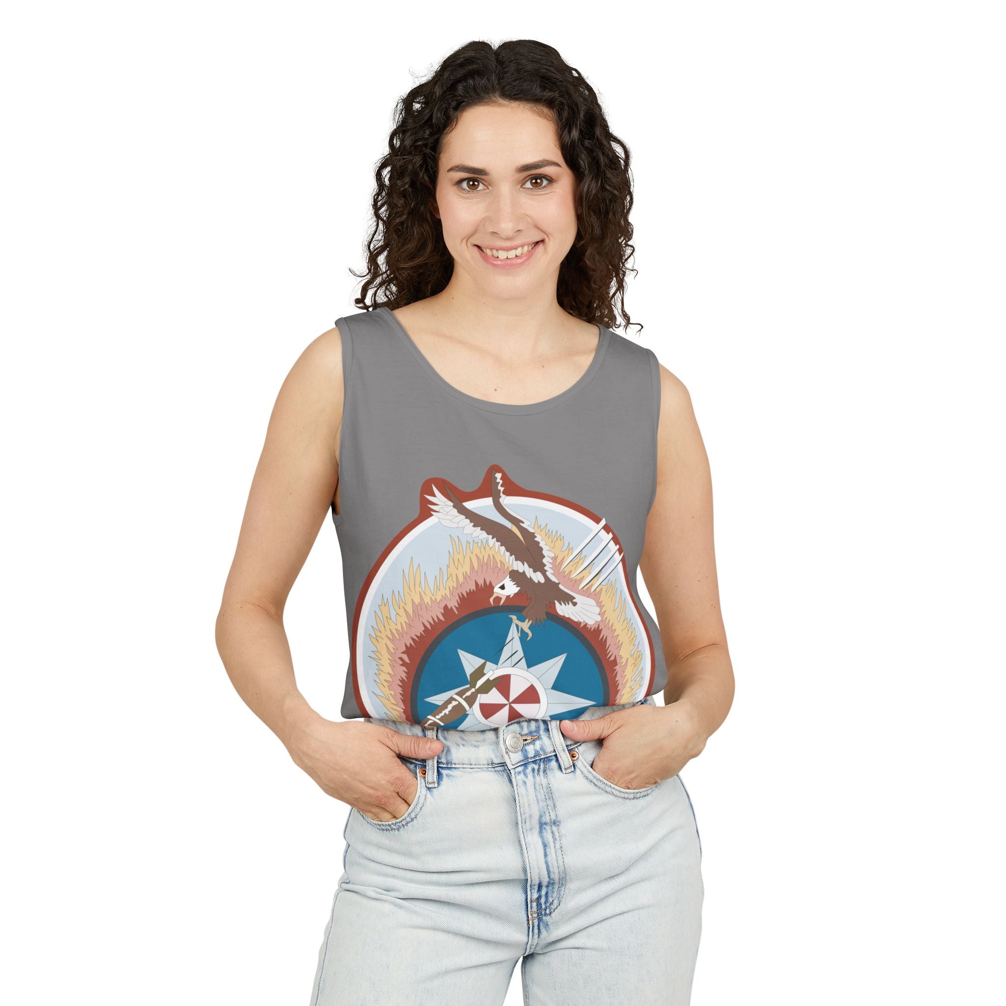 Unisex Garment-Dyed Tank Top - AAC - 773rd Bomb Squadron, 463rd Bomb Group - 15th AF wo Txt X 300