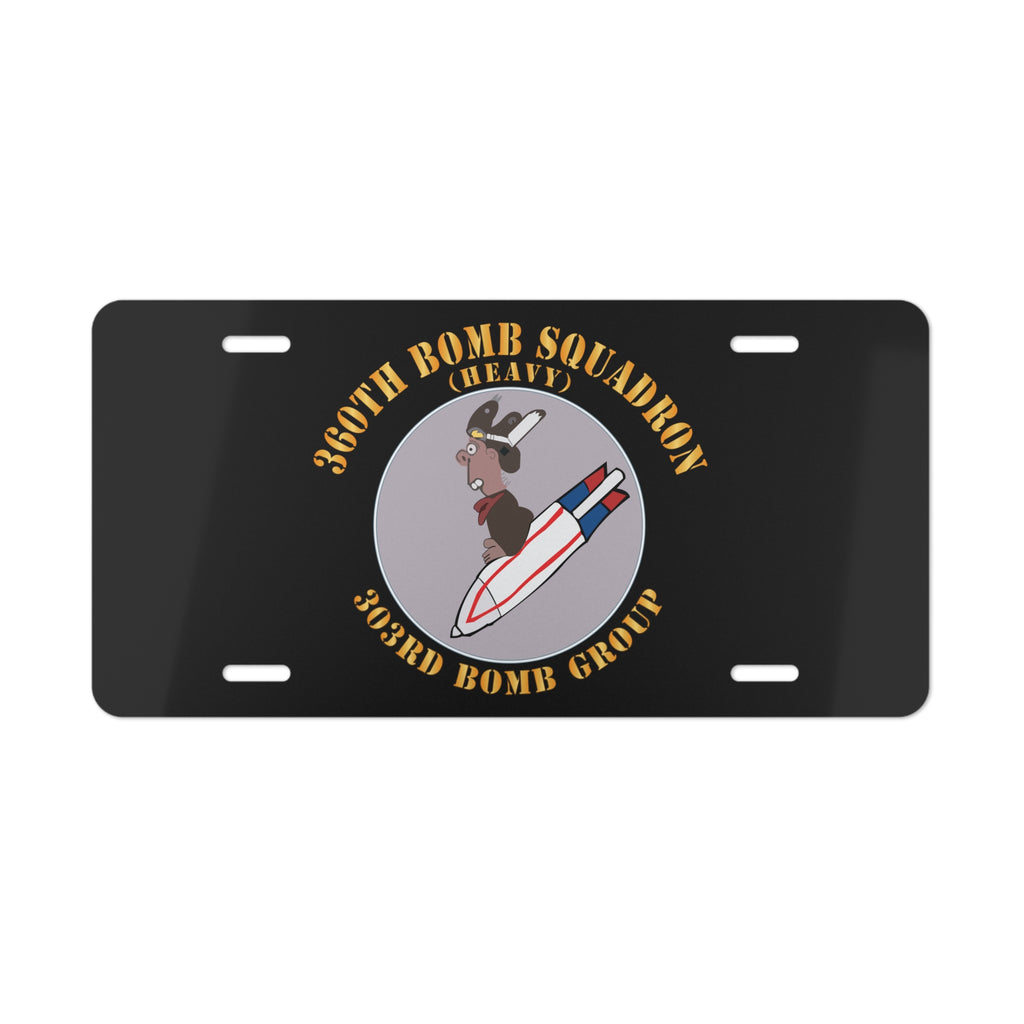 License Plate - AAC - 360th Bomb Squadron - 303rd BG - WWII X 300