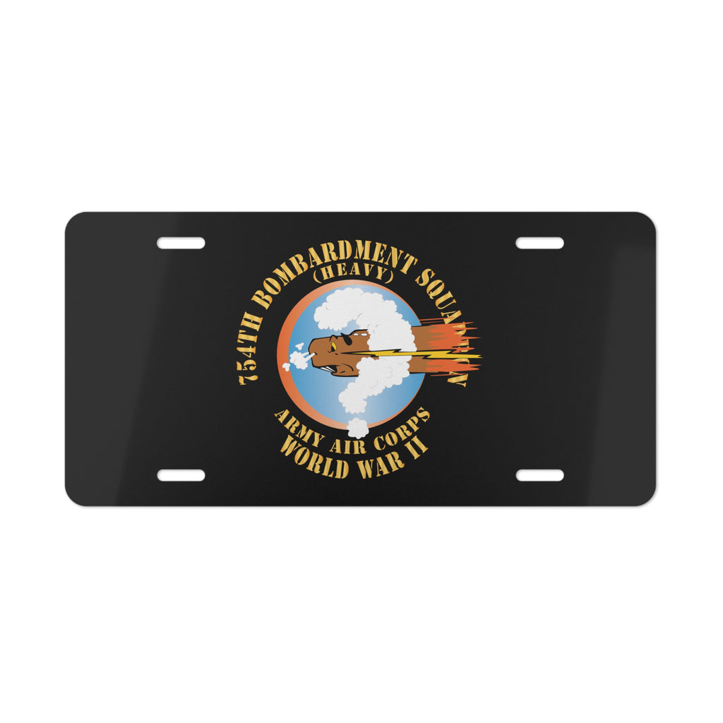 License Plate - AAC - 754th Bombardment Squadron - Army Air Corps - WWII X 300