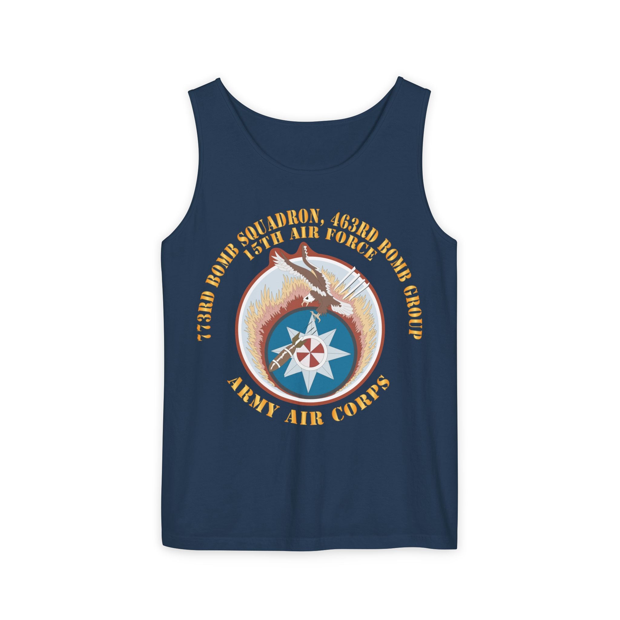 Unisex Garment-Dyed Tank Top - AAC - 773rd Bomb Squadron, 463rd Bomb Group - 15th AF X 300