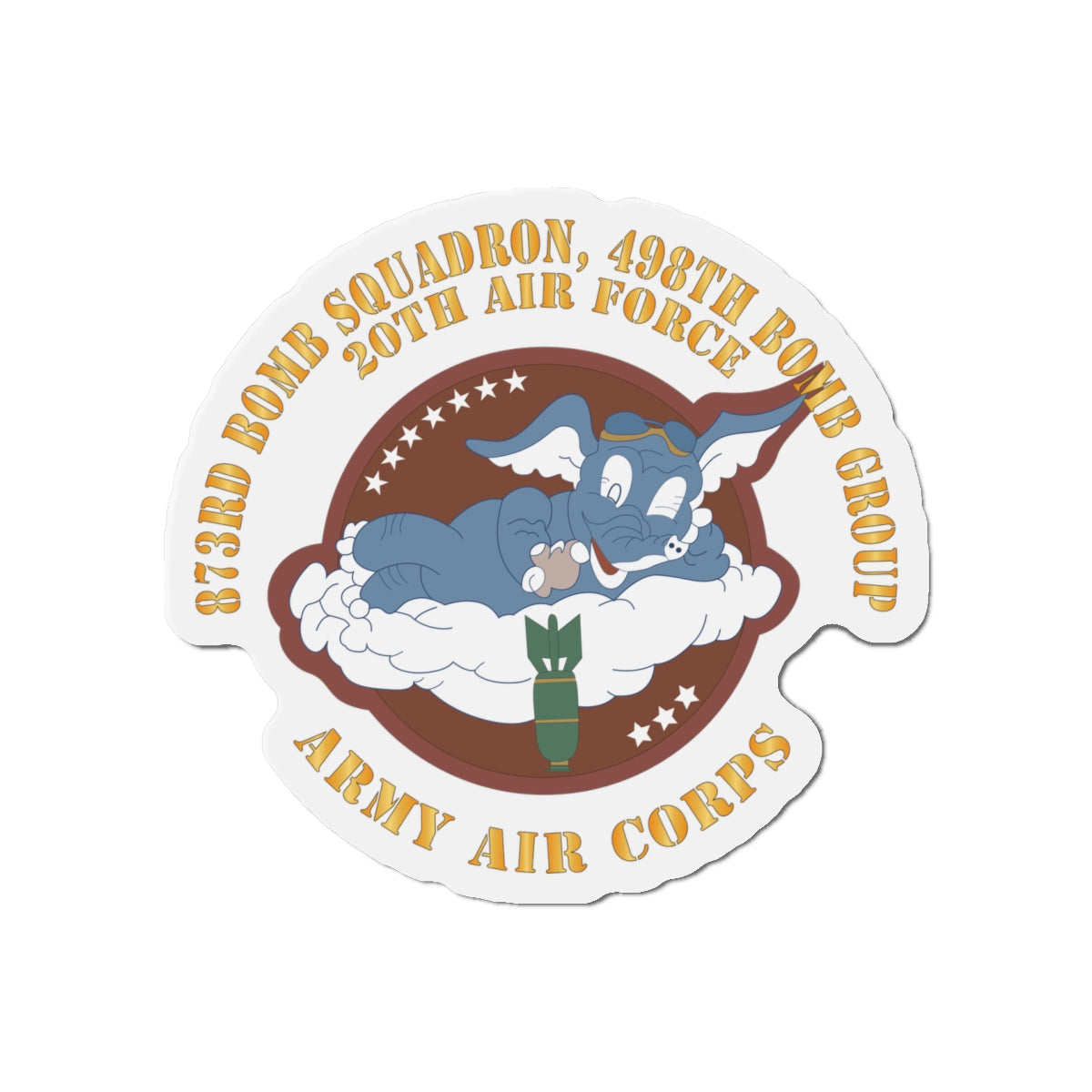 Die-Cut Magnets - AAC - 873rd Bomb Squadron, 498th Bomb Group - 20th AAF X 300
