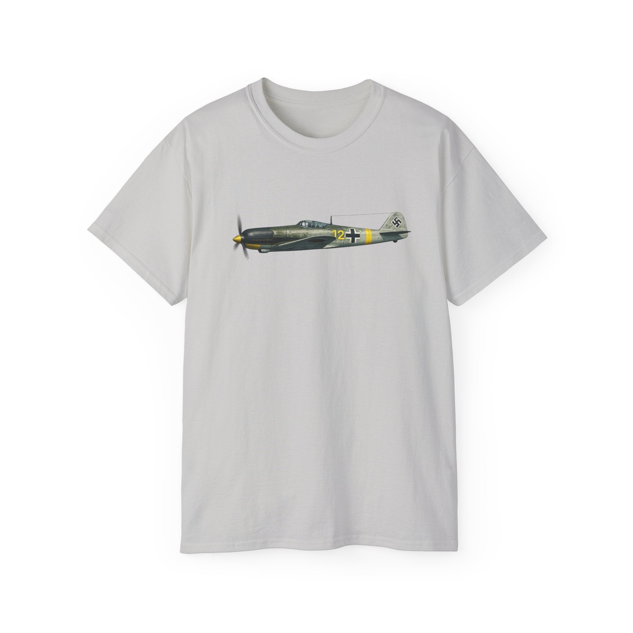 Unisex Ultra Cotton Tee - WWII - Fighter Aircraft - Messerschmitt Bf 109 - Profile - Left - In Flight