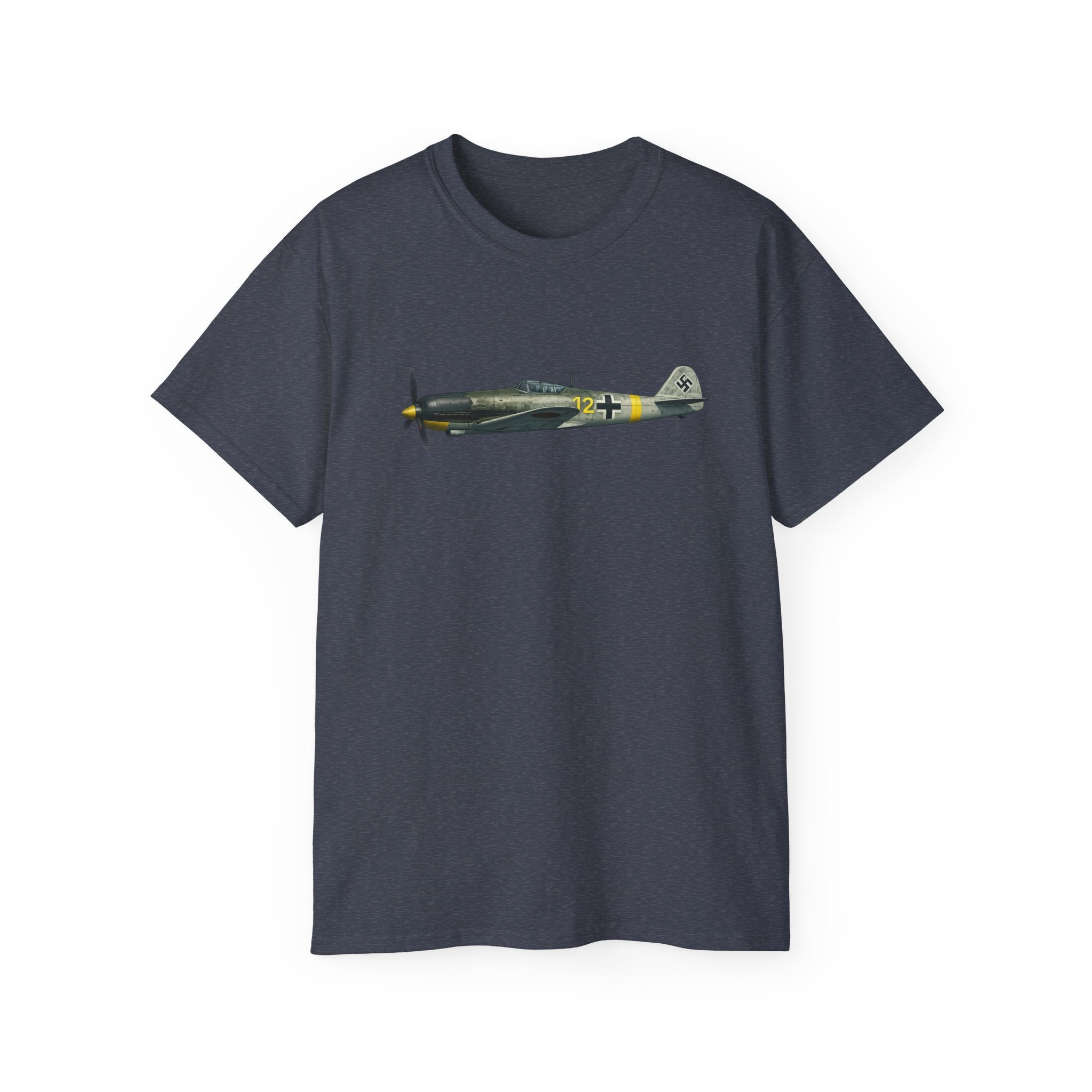 Unisex Ultra Cotton Tee - WWII - Fighter Aircraft - Messerschmitt Bf 109 - Profile - Left - In Flight