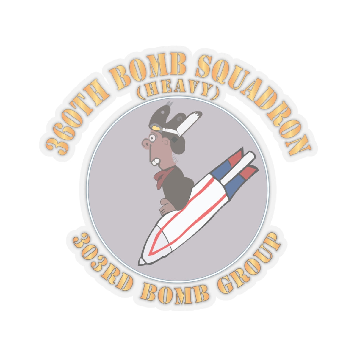 Kiss-Cut Stickers - AAC - 360th Bomb Squadron - 303rd BG - WWII X 300