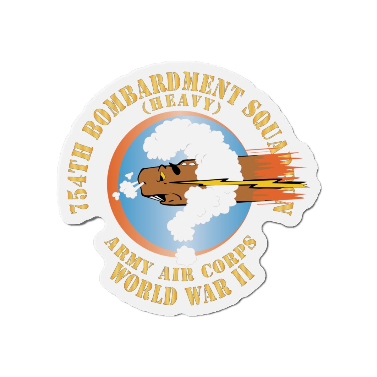 Die-Cut Magnets - AAC - 754th Bombardment Squadron - Army Air Corps - WWII X 300
