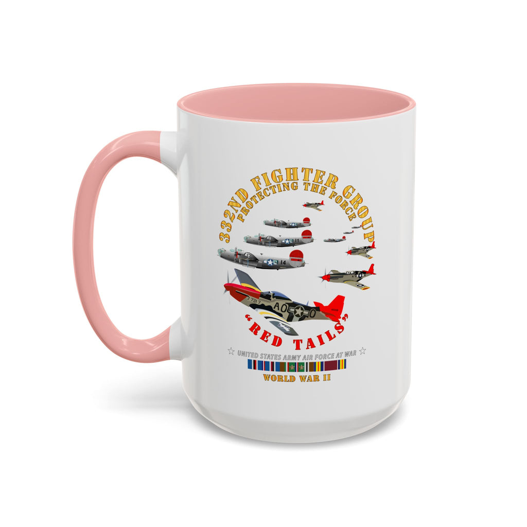 Accent Coffee Mug - Army - AAC - 332nd Fighter Group - Red Tails - Protect Force