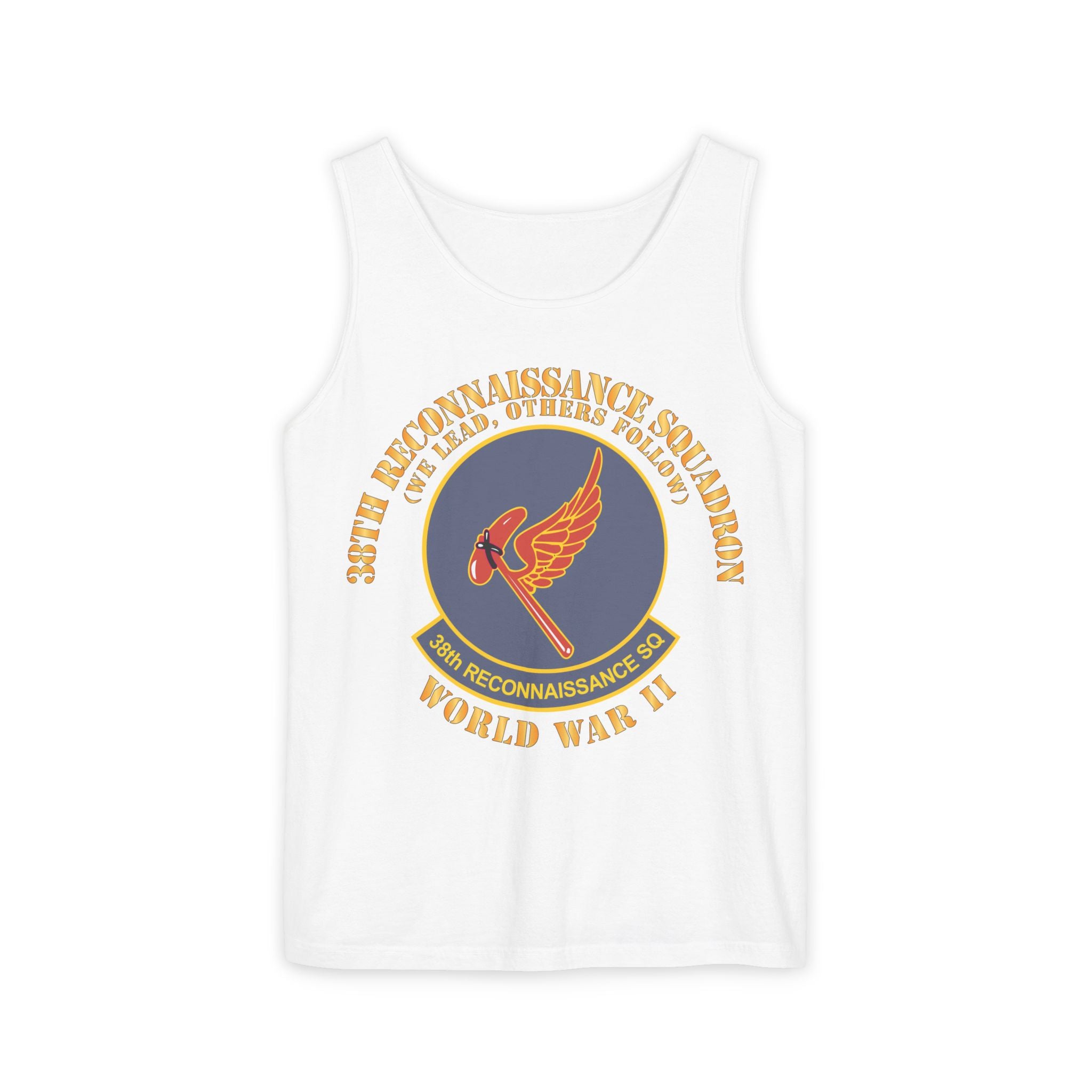 Unisex Garment-Dyed Tank Top - AAC - 38th Reconnaissance Squadron - WWII X 300