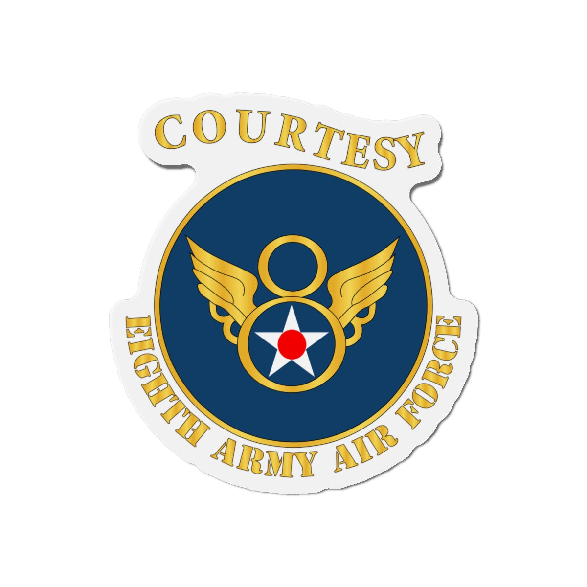 Die-Cut Magnets - AAC - 8th Air Force - WWII - Courtesy 8 AAF x 300