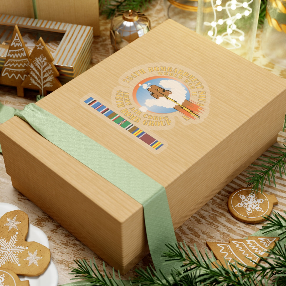 Kiss-Cut Stickers - AAC - 754th Bombardment Squadron - 458th Bomb Group - WWII w EUR SVC X 300