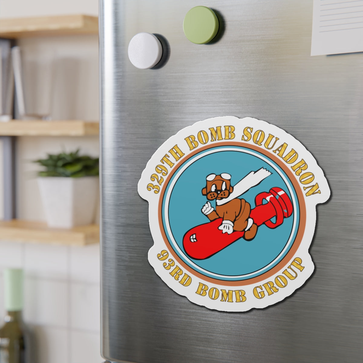 Die-Cut Magnets - AAC - 329th Bomb Squadron,93rd Bomb Group - WWII - USAAF