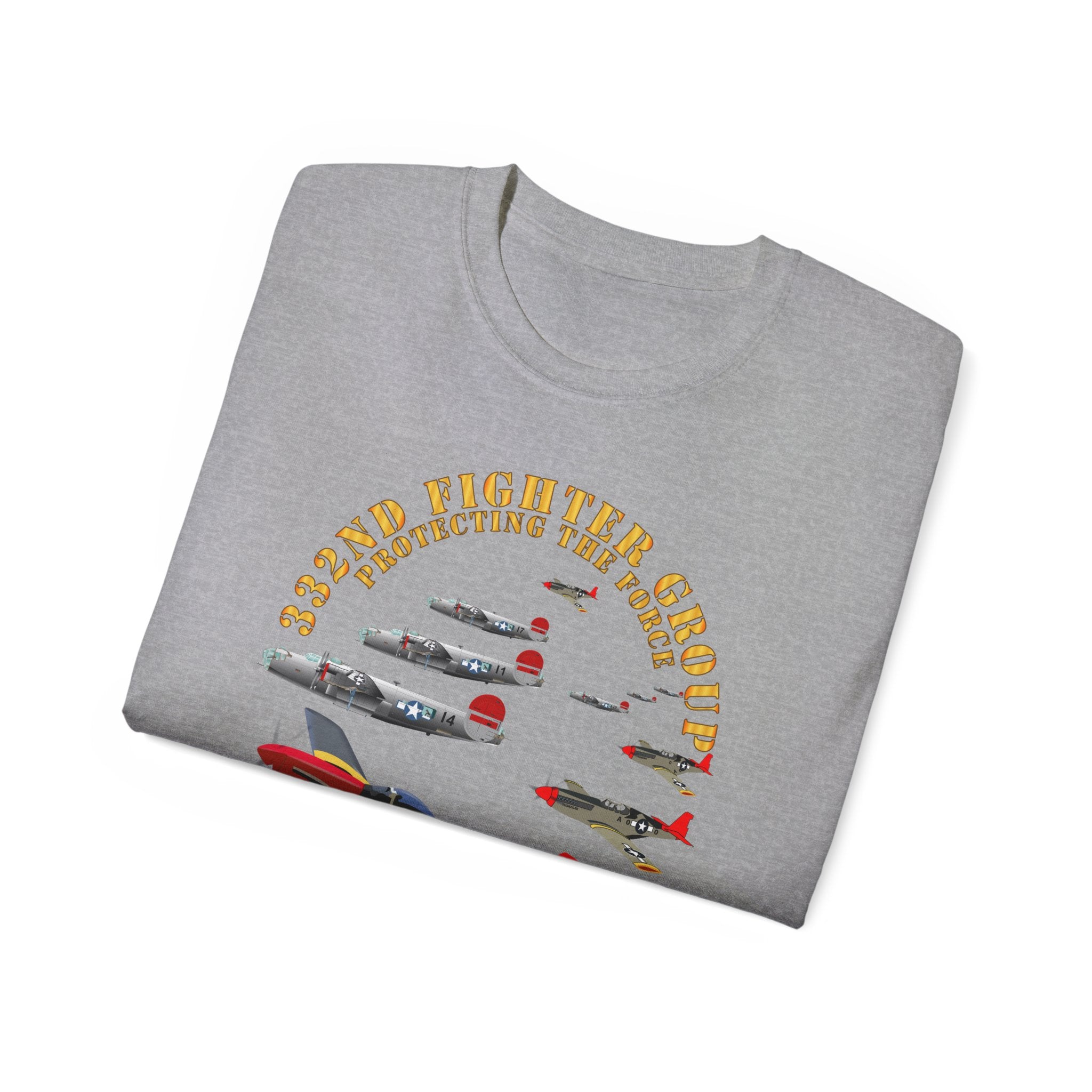 Unisex Ultra Cotton Tee - Army - AAC - 332nd Fighter Group - Red Tails - Protect Force