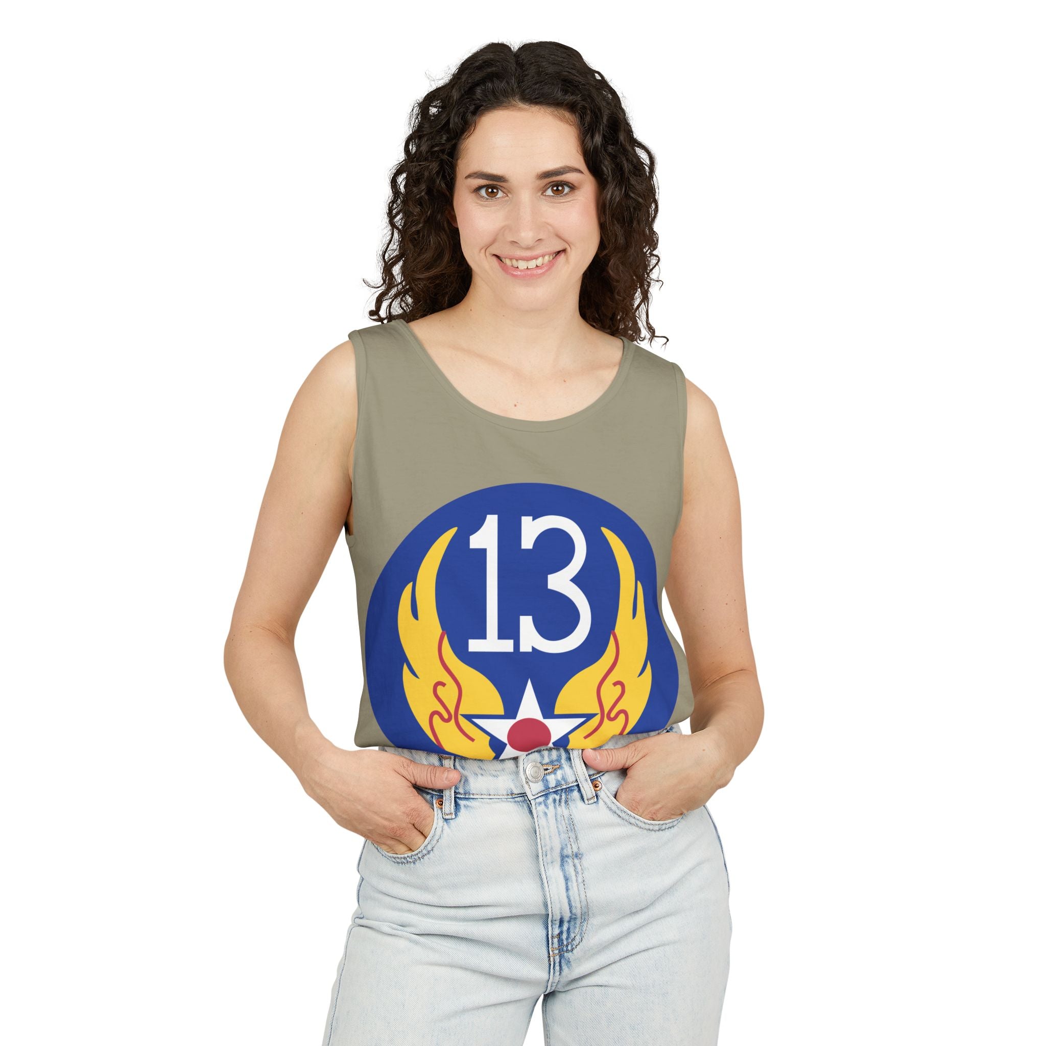 Unisex Garment-Dyed Tank Top - AAC - SSI - 13th Air Force wo Txt X 300
