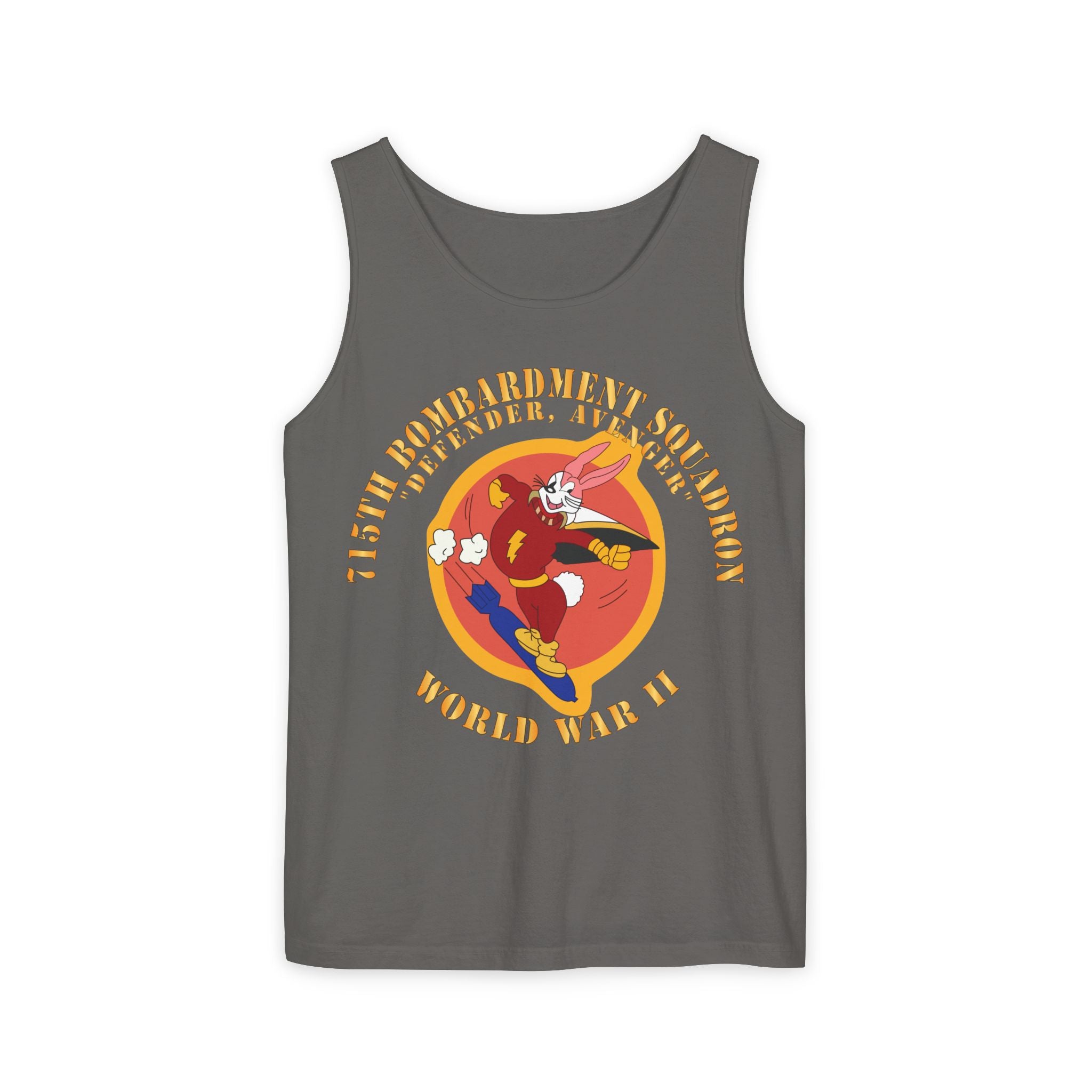 Unisex Garment-Dyed Tank Top - ACC - 715th  Bombardment Squadron - Defender, Avenger - World War II X 300