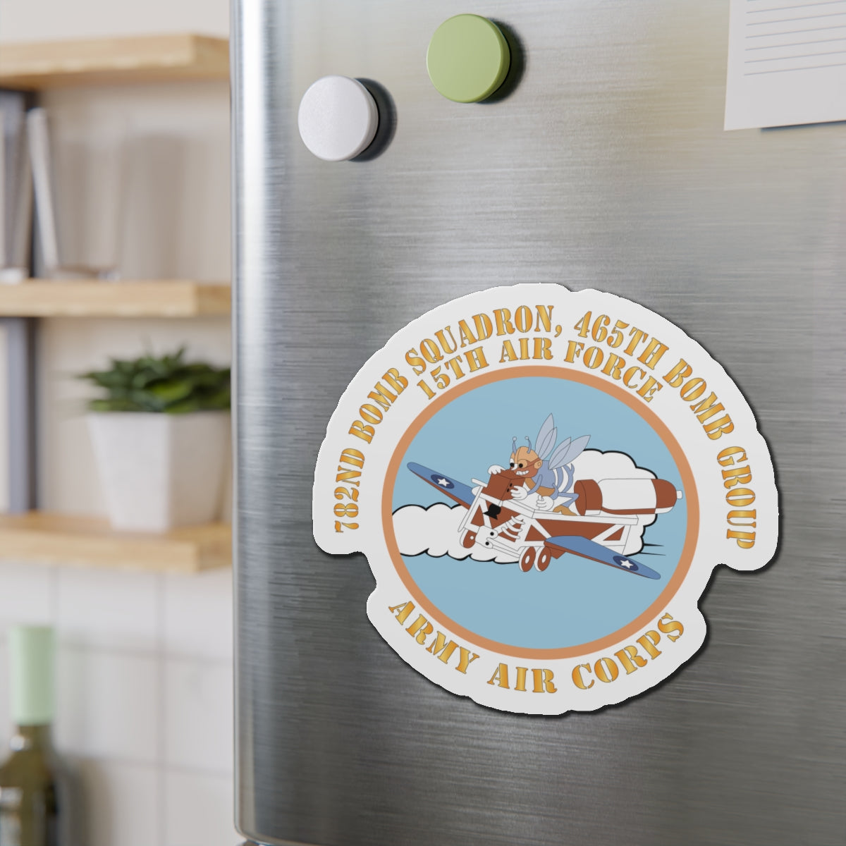 Die-Cut Magnets - AAC - 782nd Bomb Squadron, 465th Bomb Group - 15th AF X 300