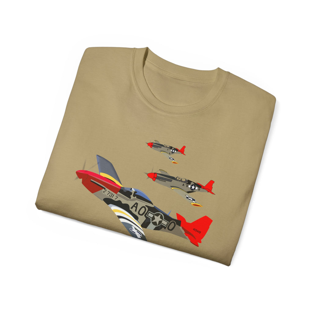 Unisex Ultra Cotton Tee - Army - AAC - 332nd Fighter Group - 12th AF - Red Tails wo Txt