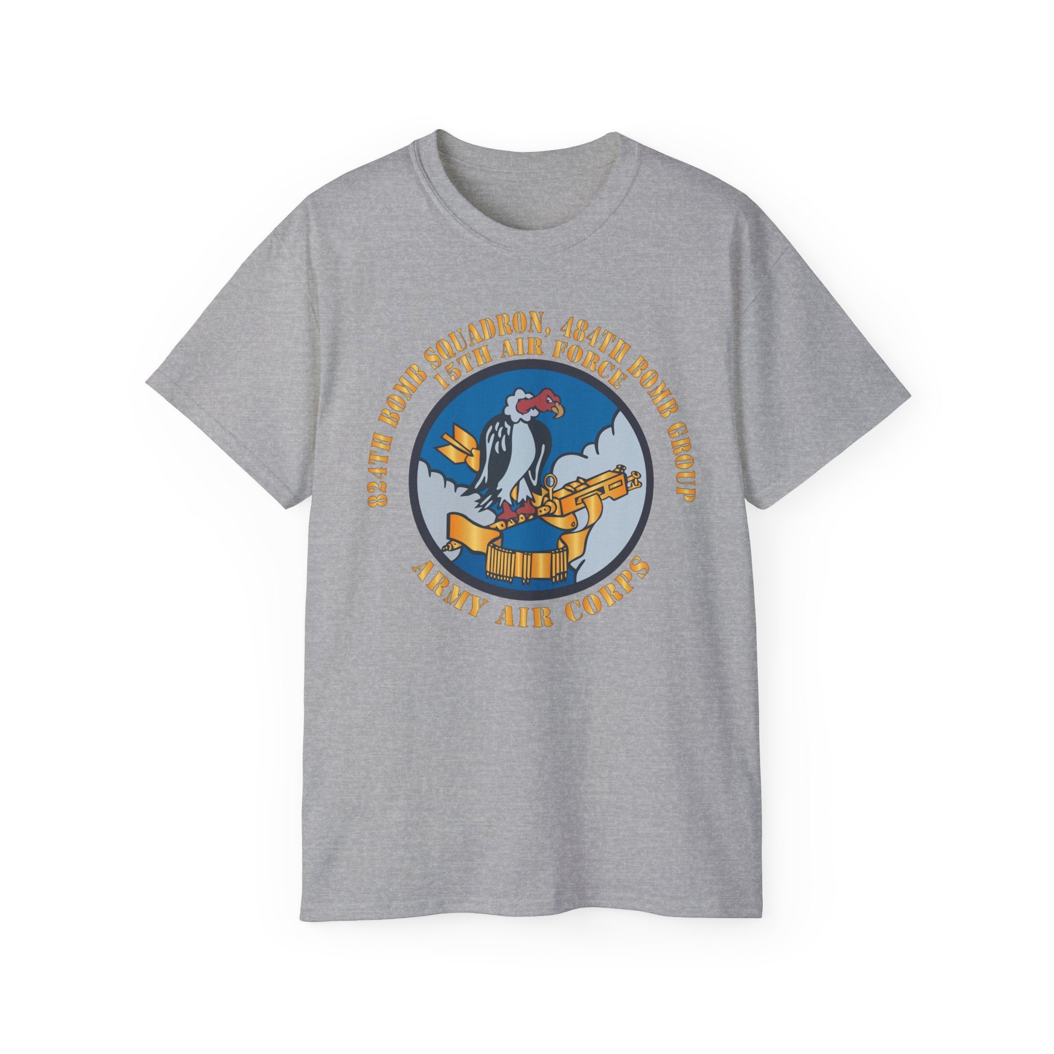 Unisex Ultra Cotton Tee - AAC - 824th Bomb Squadron, 484th Bomb Group - 15th AAF X 300