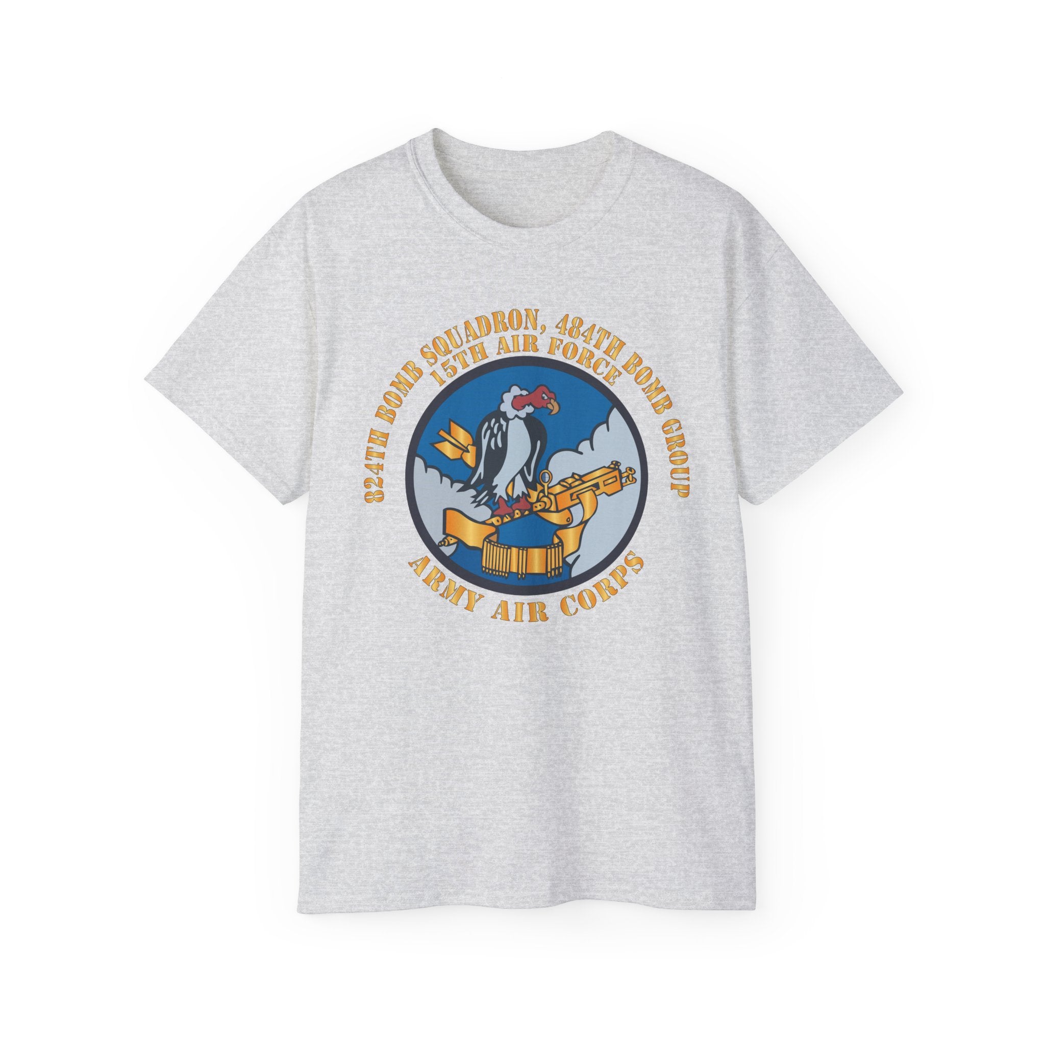 Unisex Ultra Cotton Tee - AAC - 824th Bomb Squadron, 484th Bomb Group - 15th AAF X 300