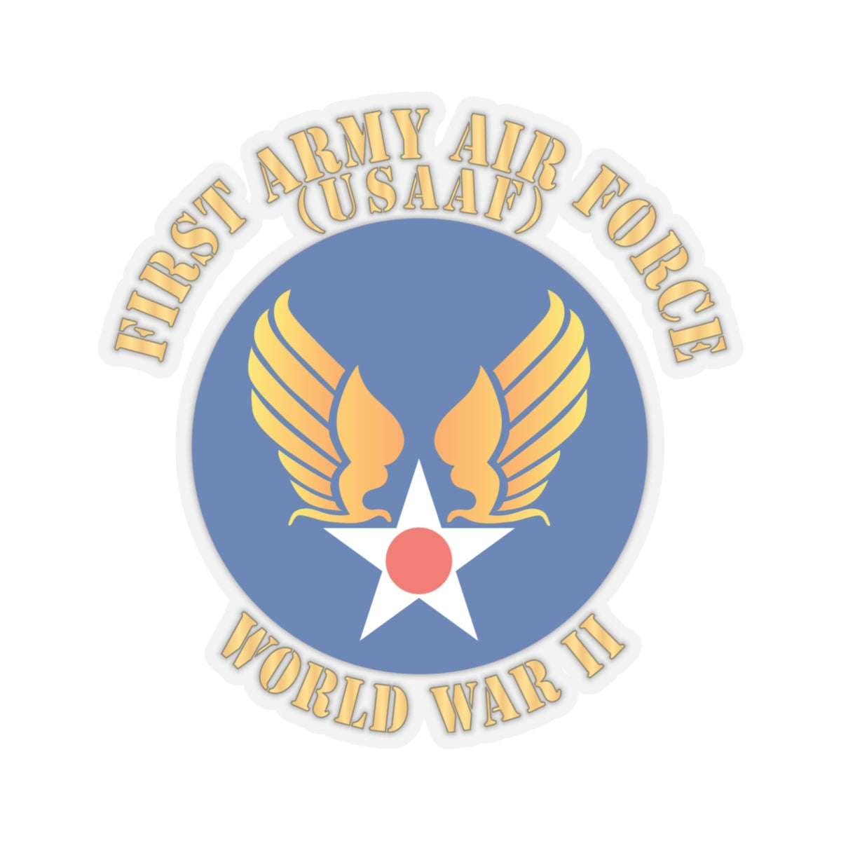 Kiss-Cut Stickers - SSI - AAC - 1st Army Air Force - WWII - USAAF x 300