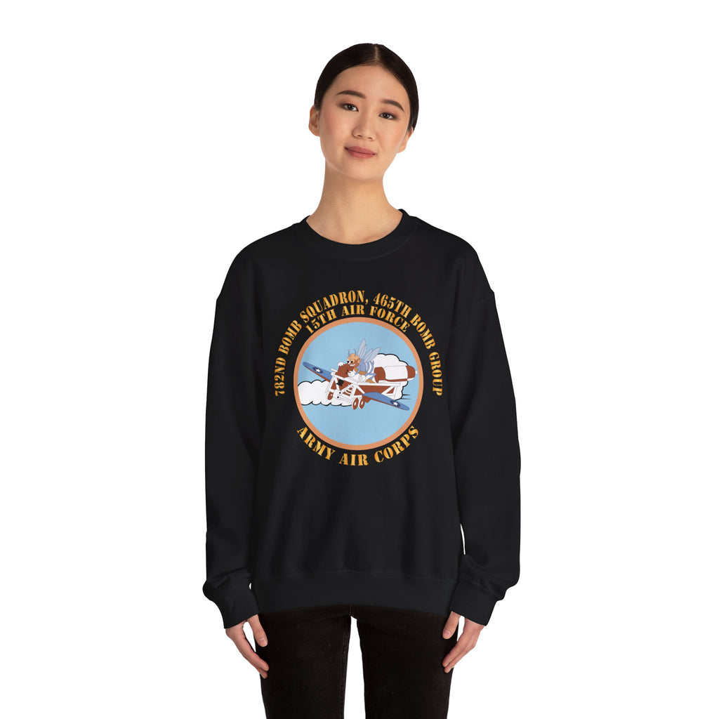 Crewneck Sweatshirt - AAC - 782nd Bomb Squadron, 465th Bomb Group - 15th AF X 300