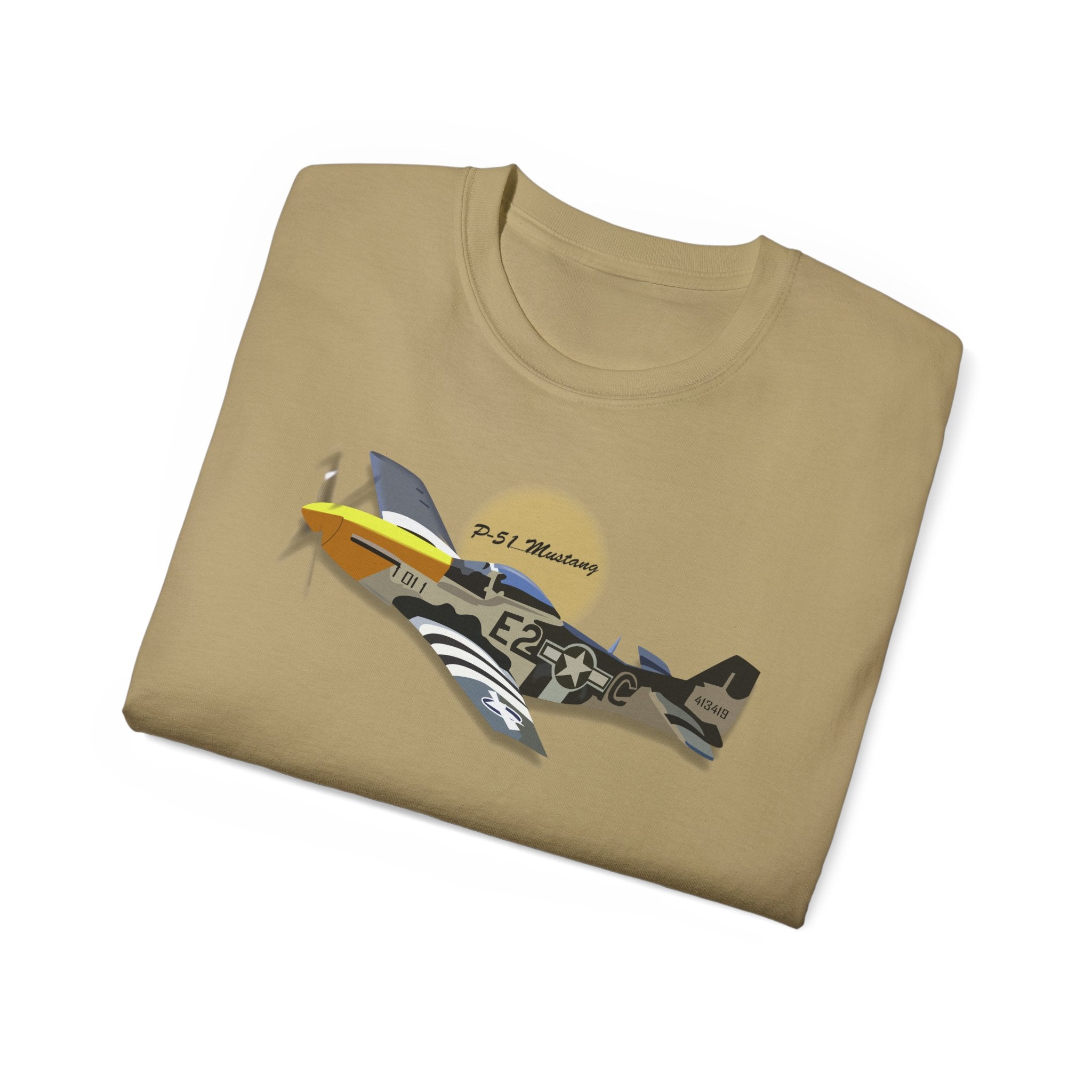 Unisex Ultra Cotton Tee - Army Air Corps P-51 Mustang wo AAC X 300
