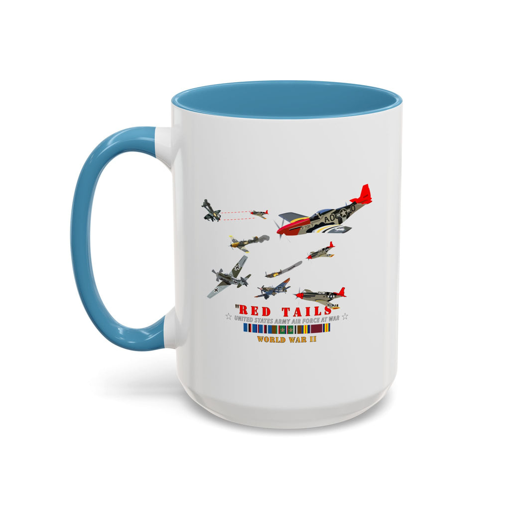 Accent Coffee Mug - Army - AAC - 332nd Fighter Group - Red Tails - At War
