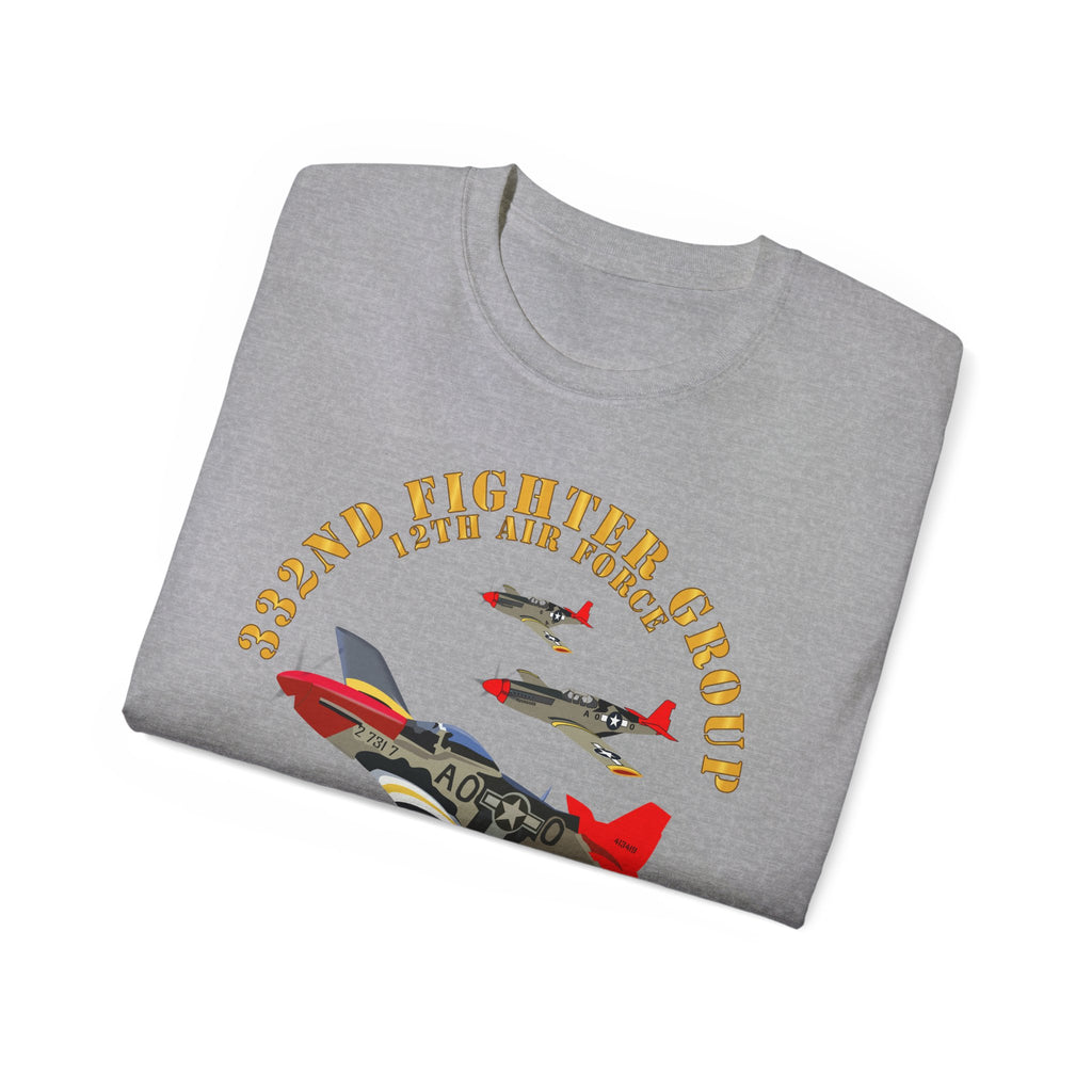 Unisex Ultra Cotton Tee - Army - AAC - 332nd Fighter Group - 12th AF - Red Tails